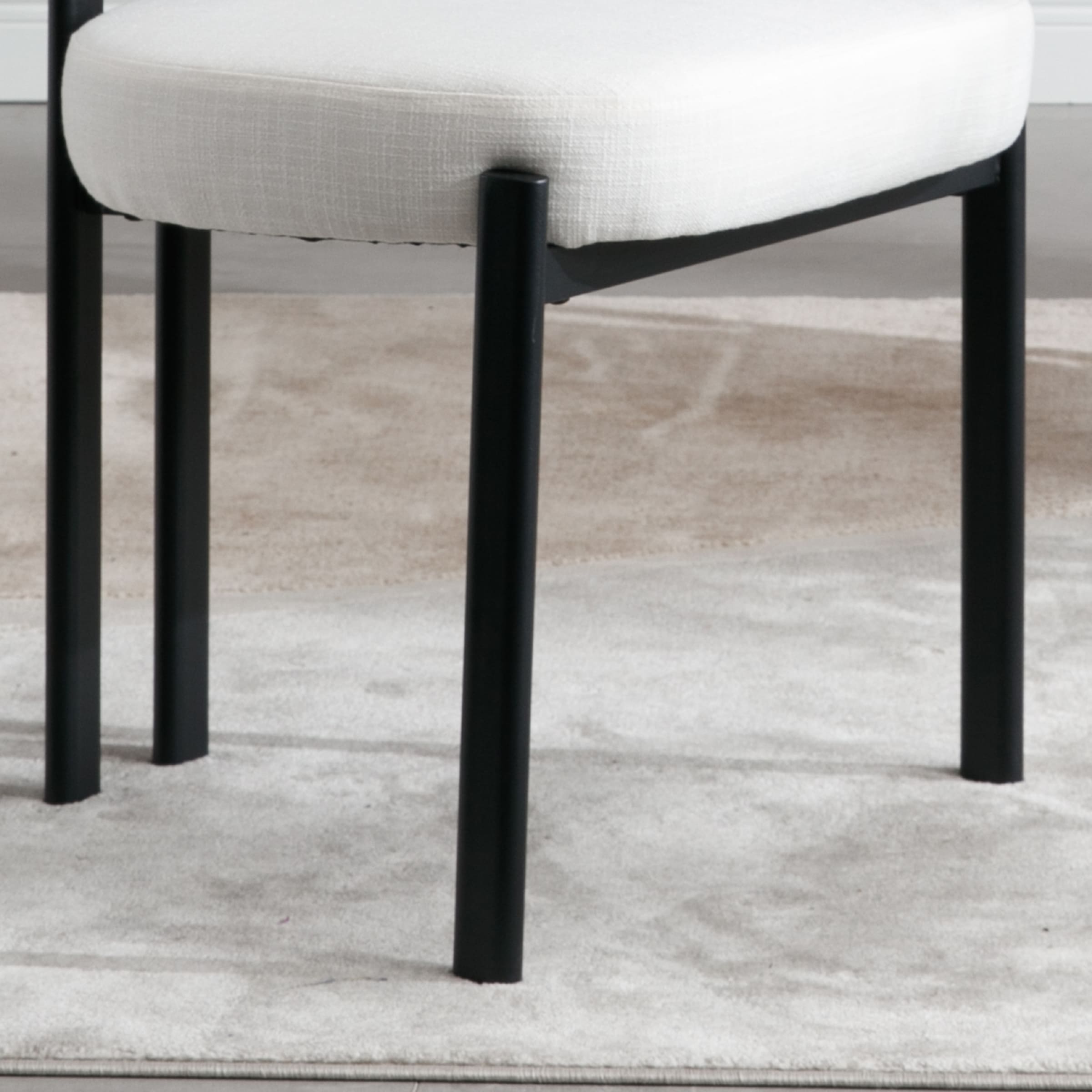 Chair leg and seat edge