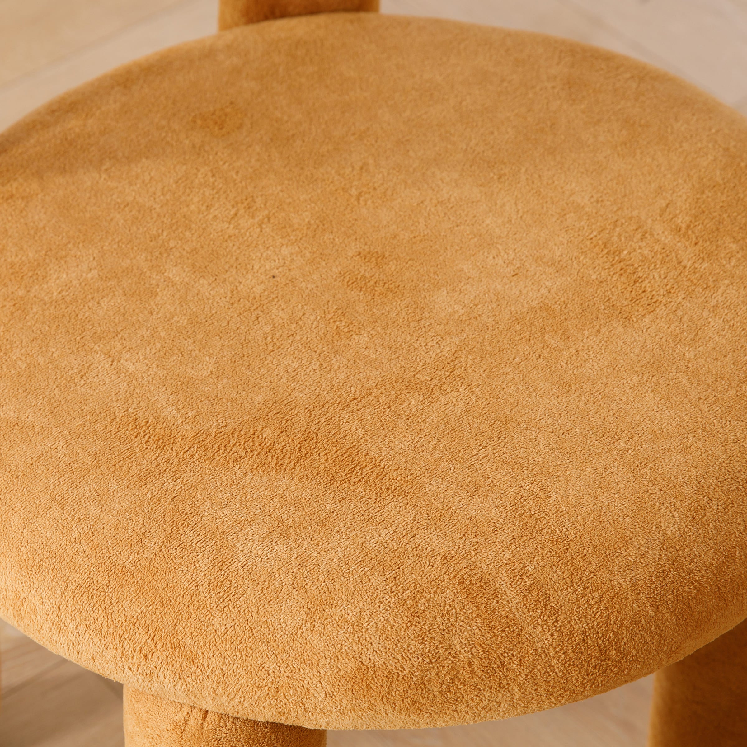 ROCITY Modern Sherpa Cute Dining Chairs Set of 2 - 3136DC