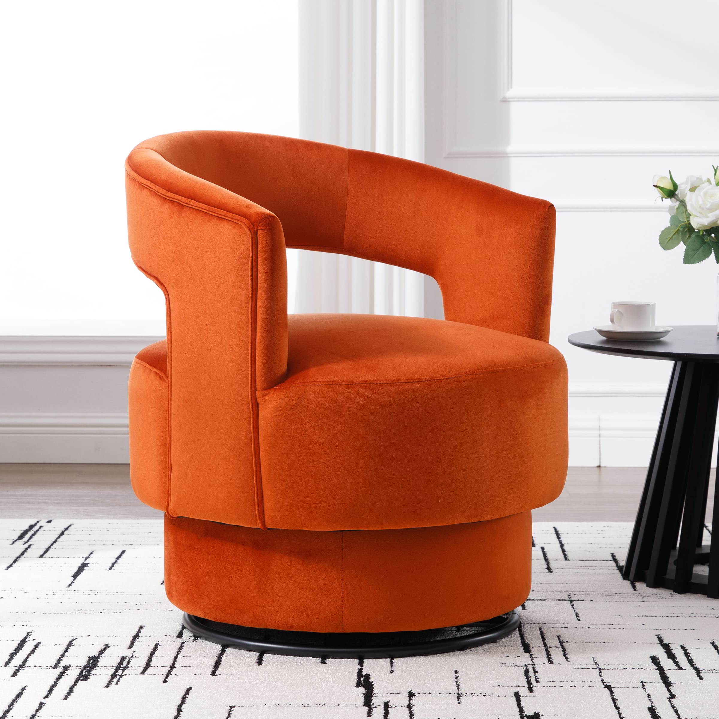 ROCITY Modern Swivel Accent Chair 1 PCS - 3976AC