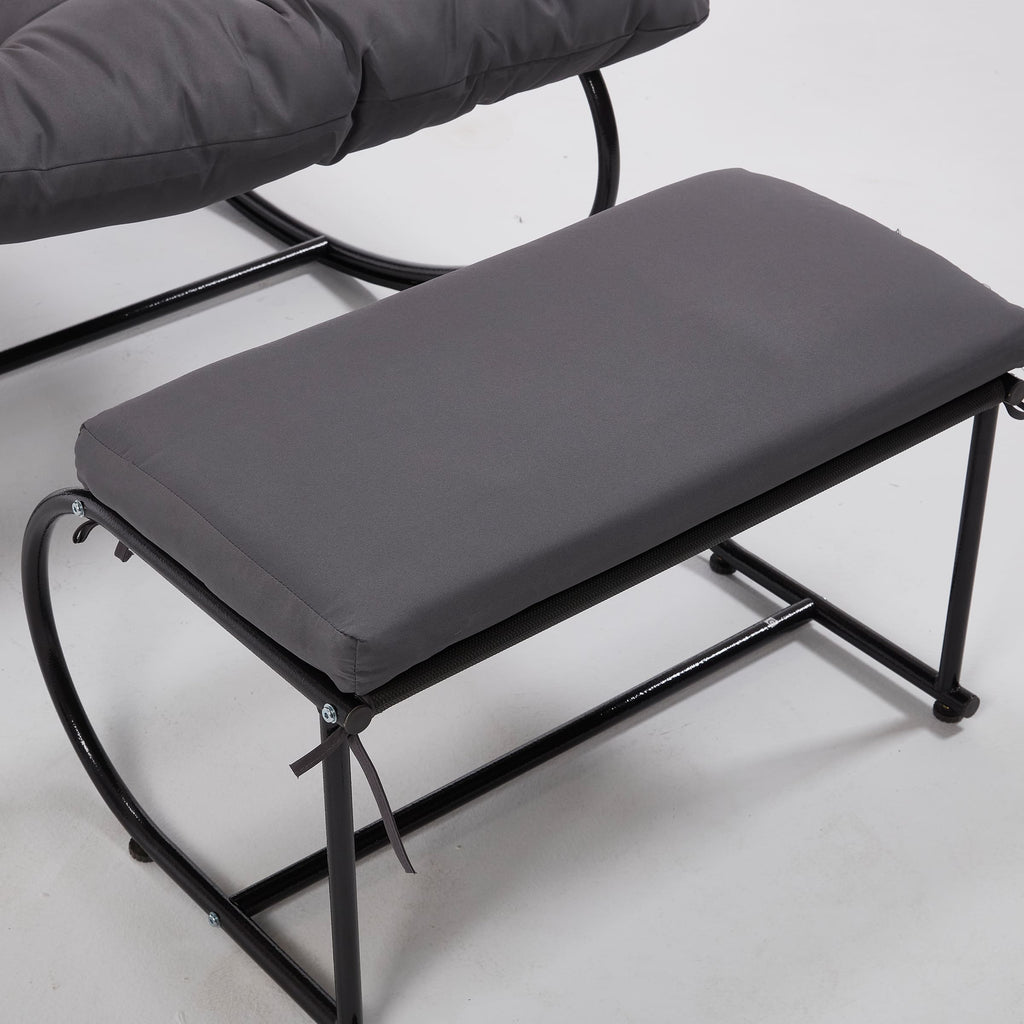 ROCITY Outdoor Rocking Chair with Ottoman Set of 2 - 4103RC
