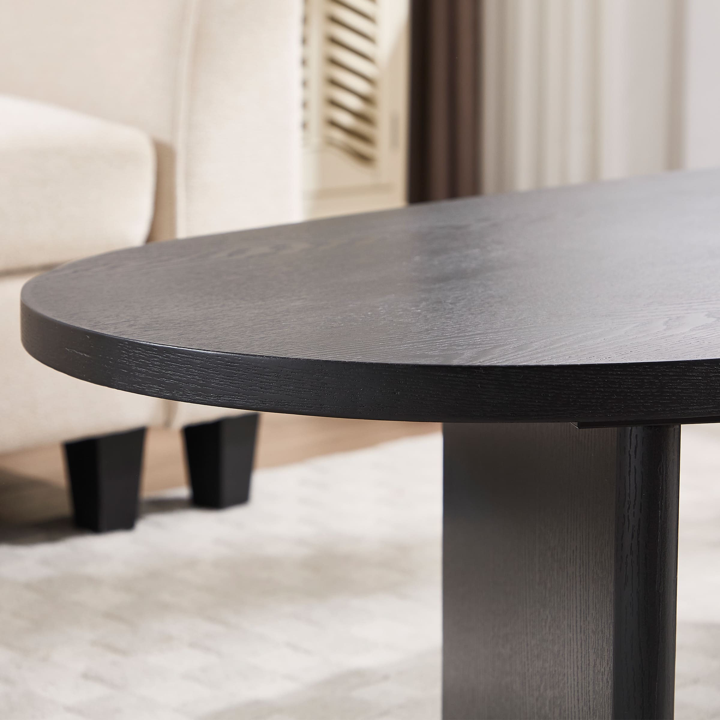 ROCITY Solid Wood Irregular-Shaped Coffee Table - XX150CT