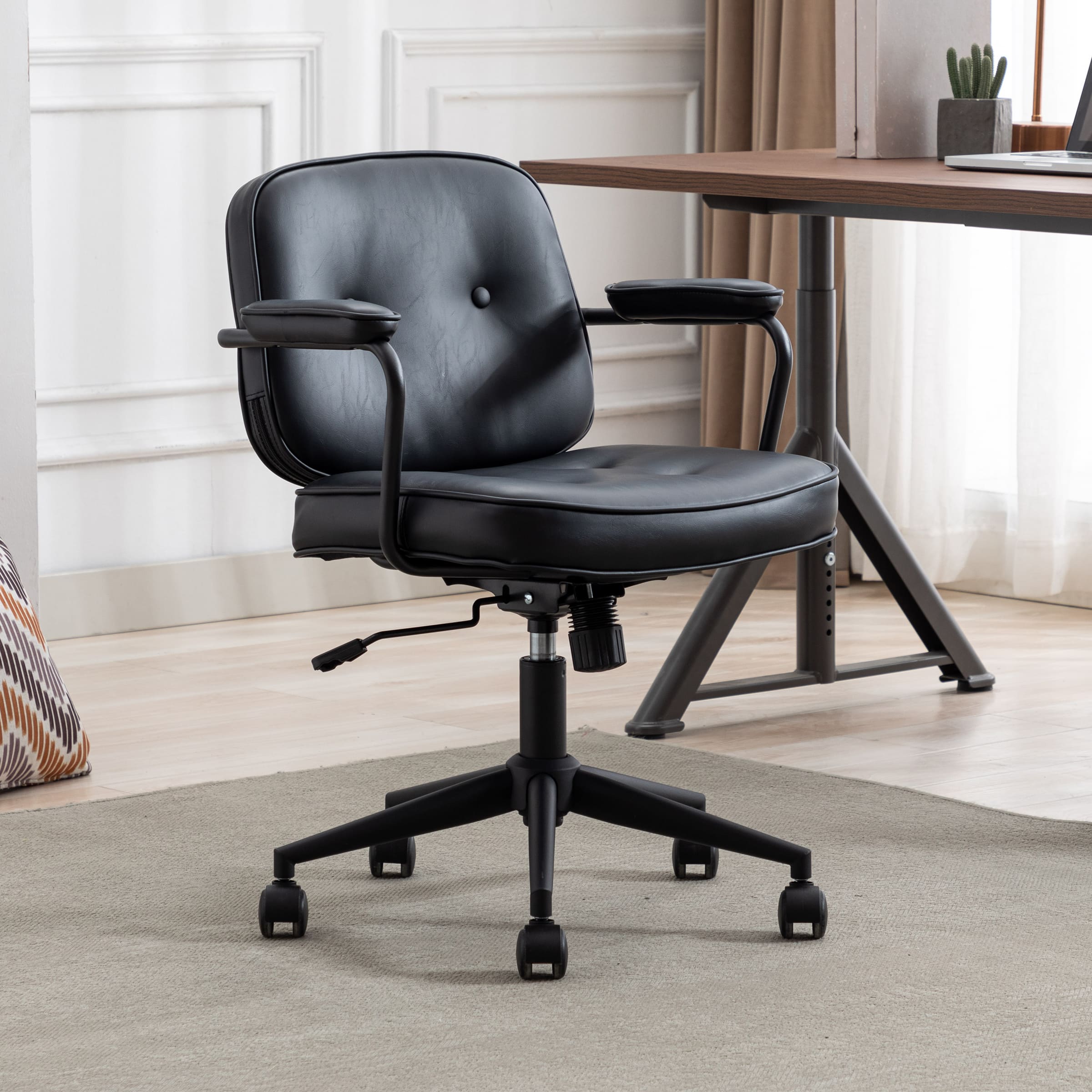 Black leather chair