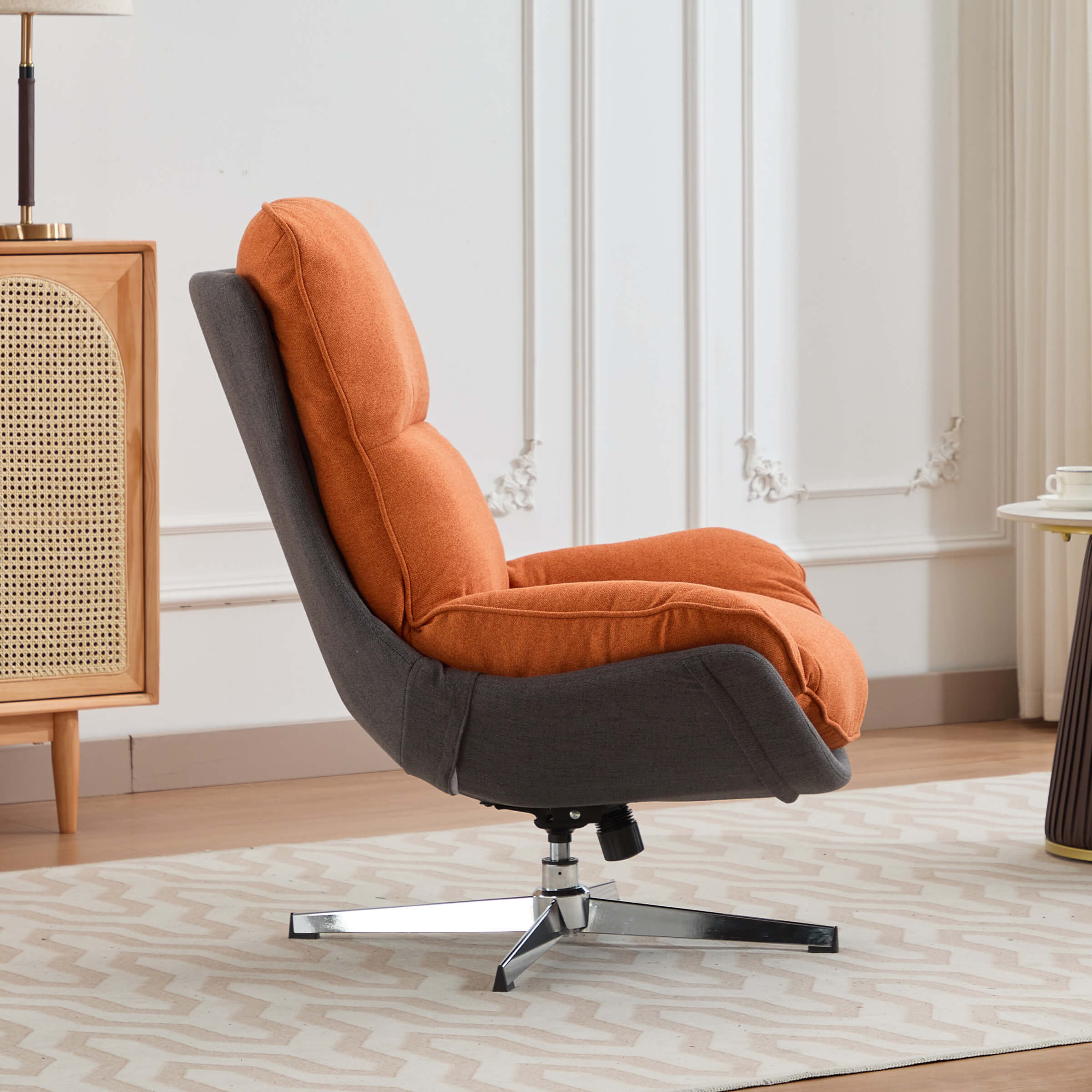 Modern 360 Swivel Linen Lounge Accent Chair 1 PCS - 18118AC