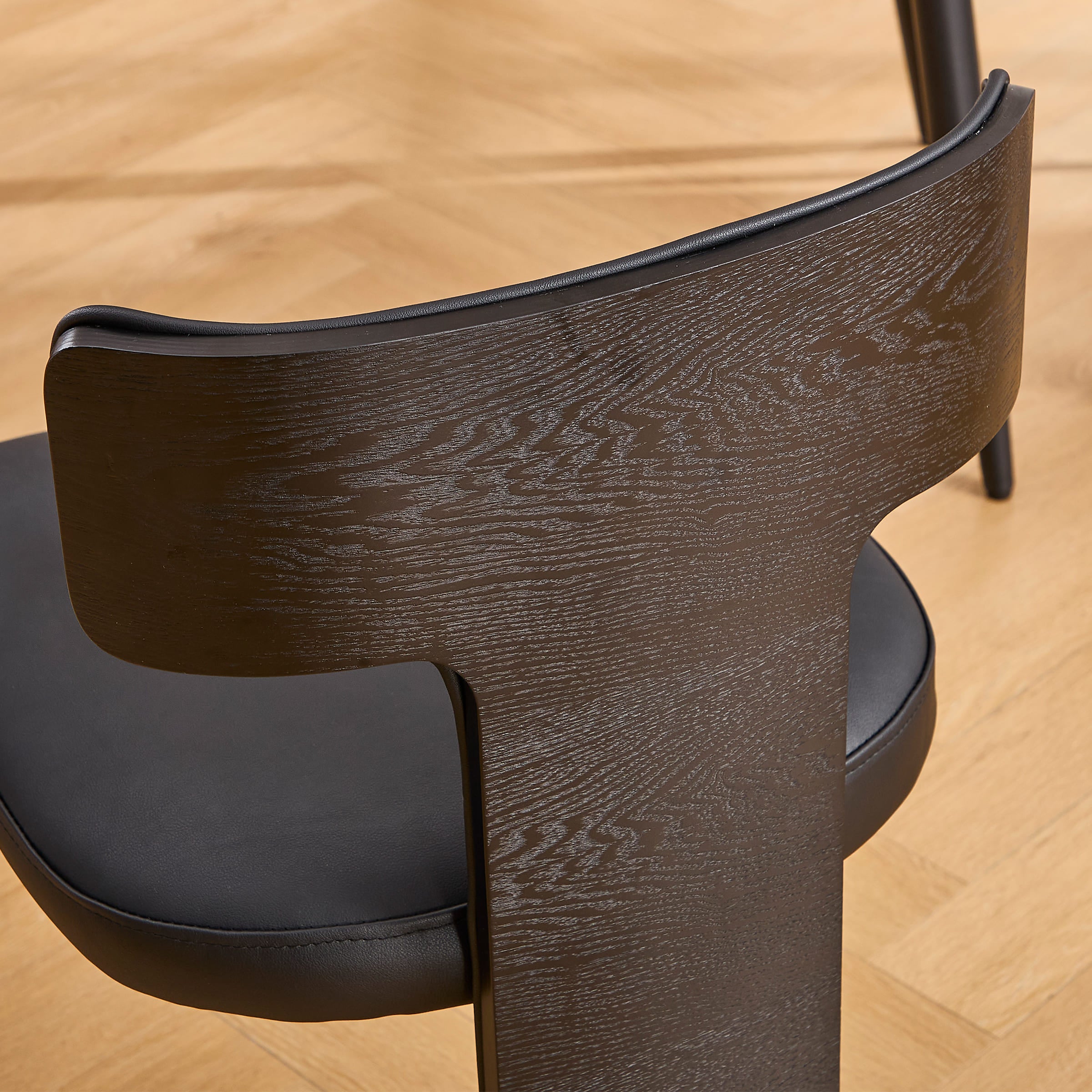 ROCITY Wooden Open Back Armless Dining Chairs Set of 2 - 1016DC