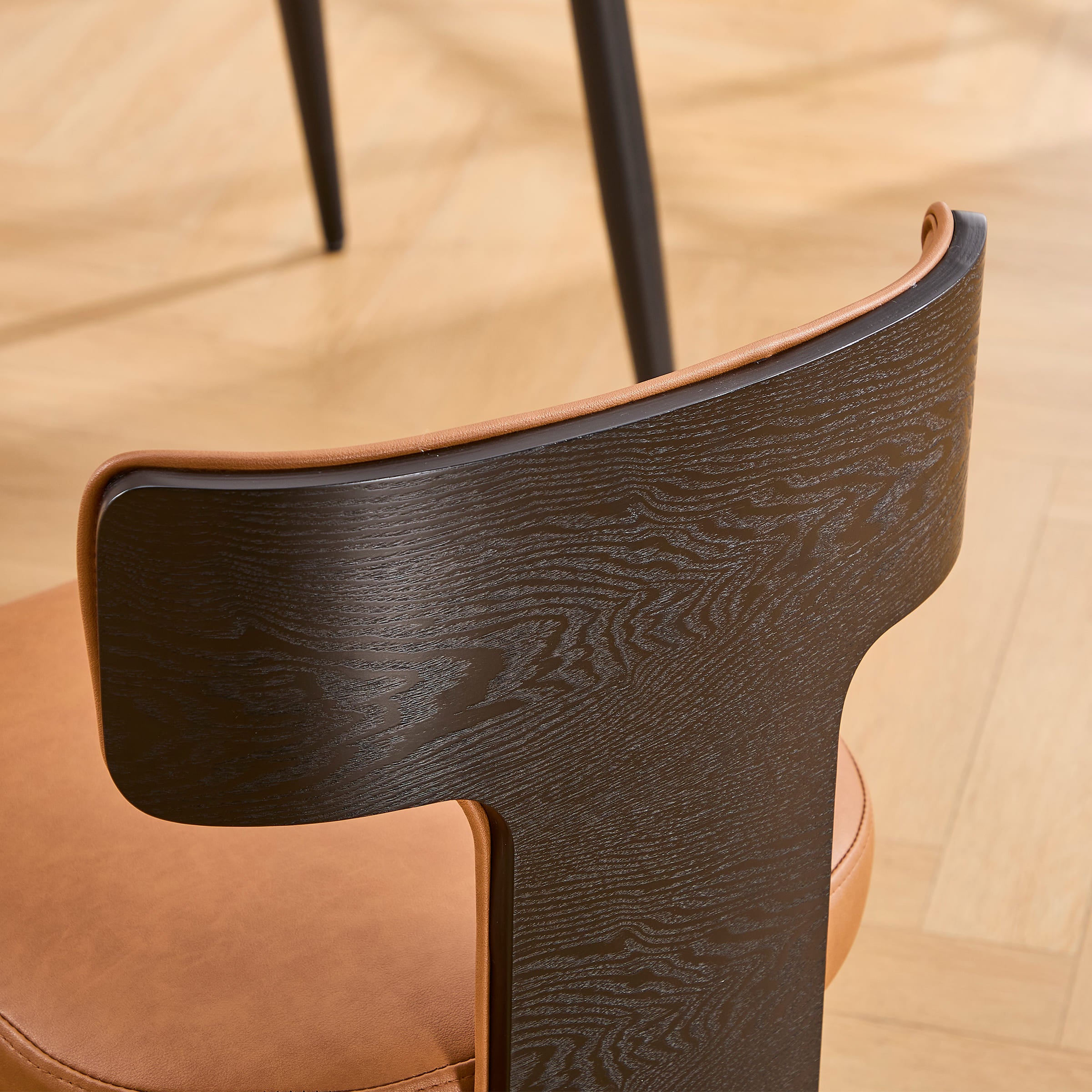 ROCITY Wooden Open Back Armless Dining Chairs Set of 2 - 1016DC