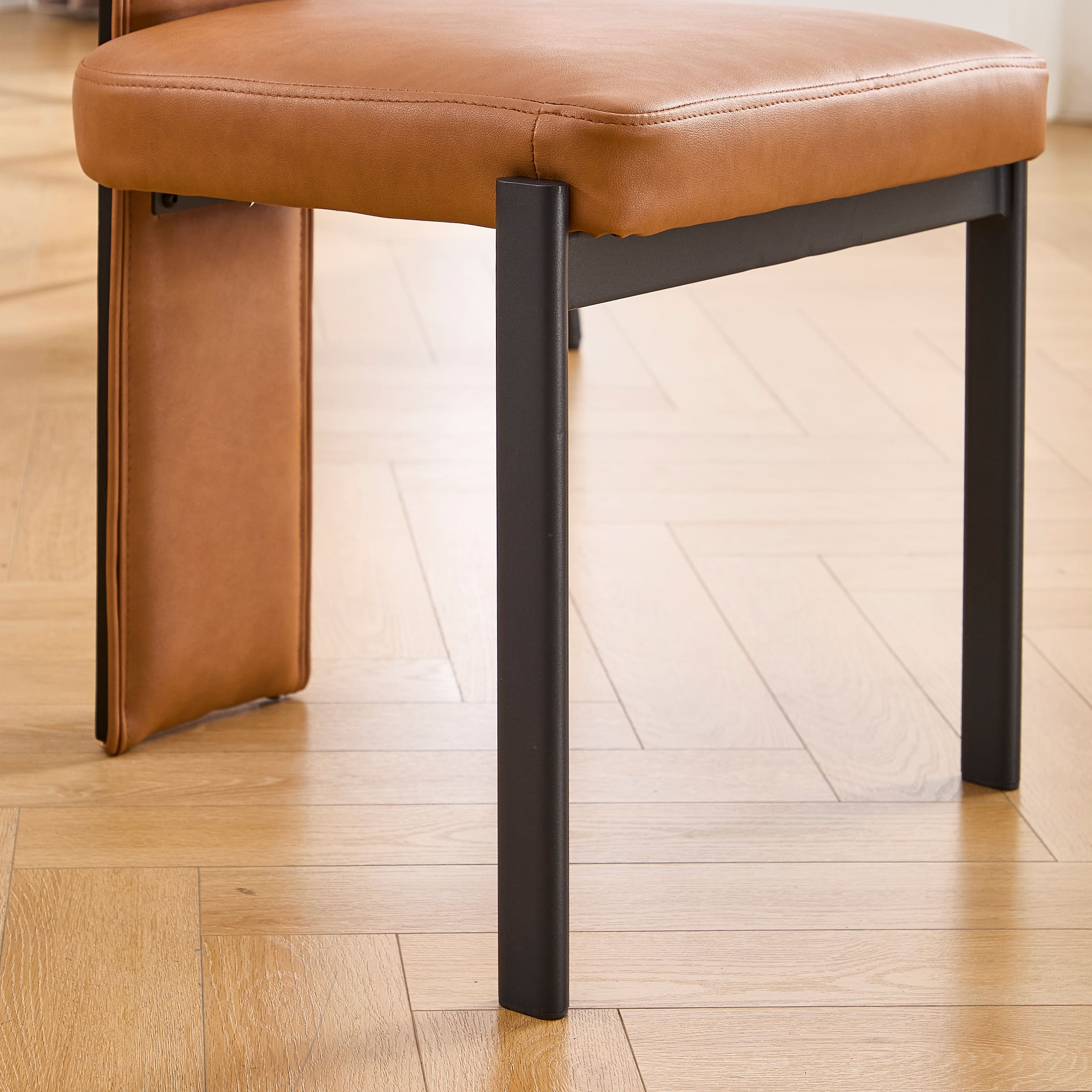 ROCITY Wooden Open Back Armless Dining Chairs Set of 2 - 1016DC