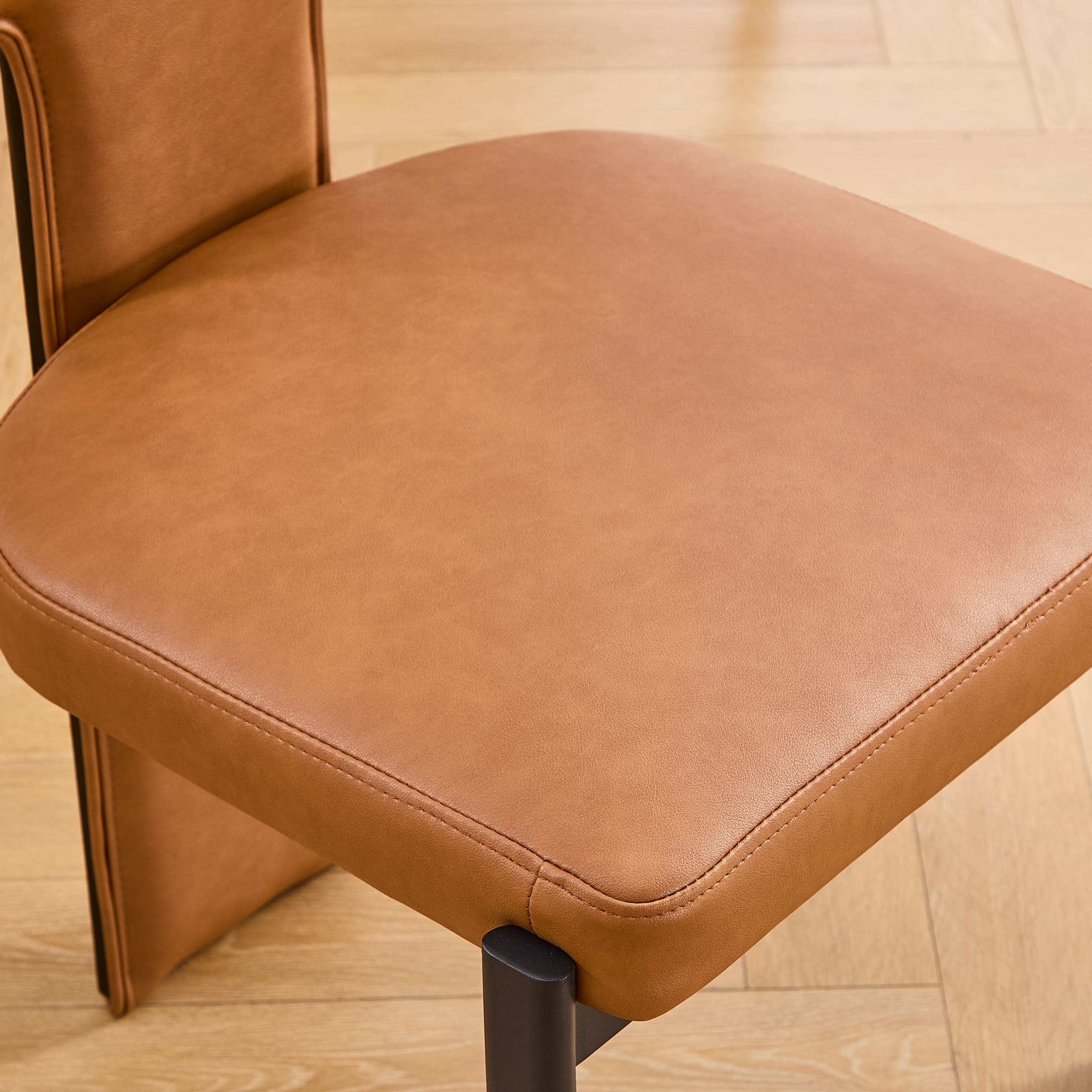 ROCITY Wooden Open Back Armless Dining Chairs Set of 2 - 1016DC