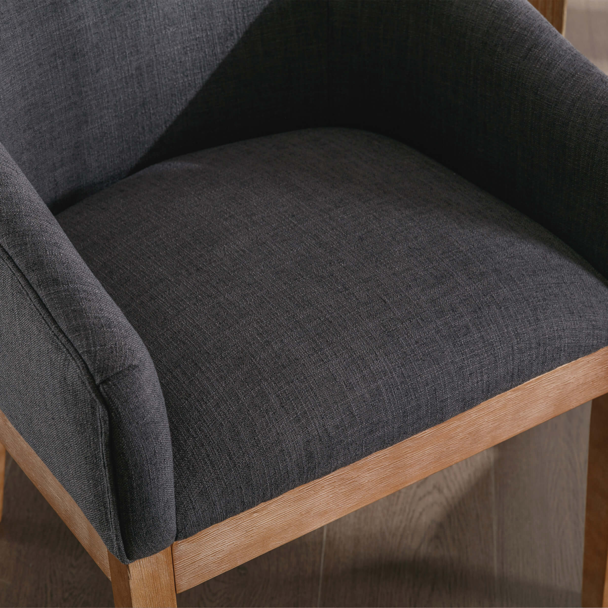 Close-up of dark fabric upholstery