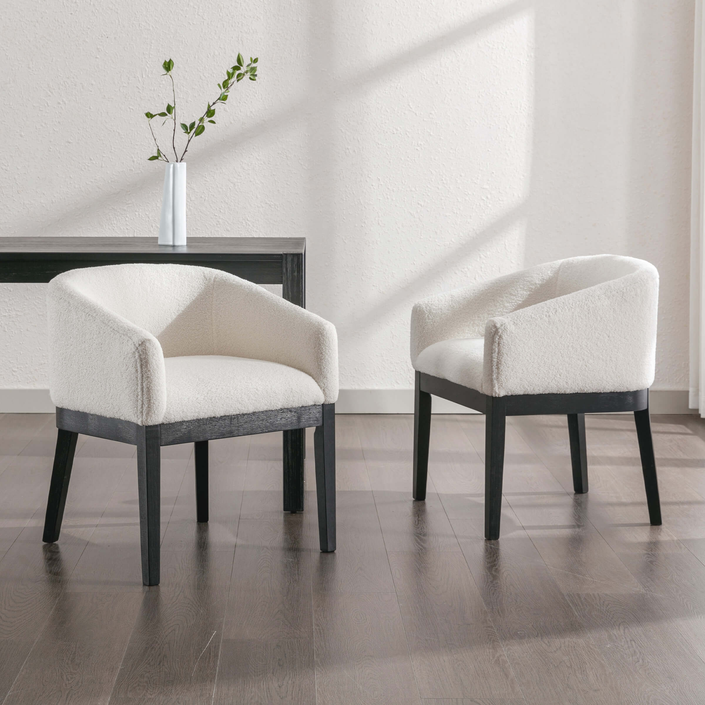 Chair set around table in living room