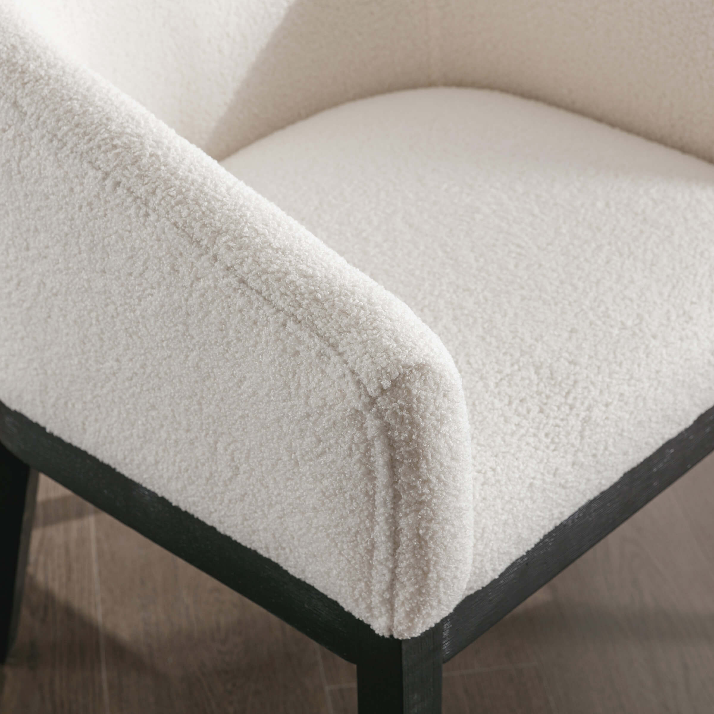 Beige chair fabric texture close-up