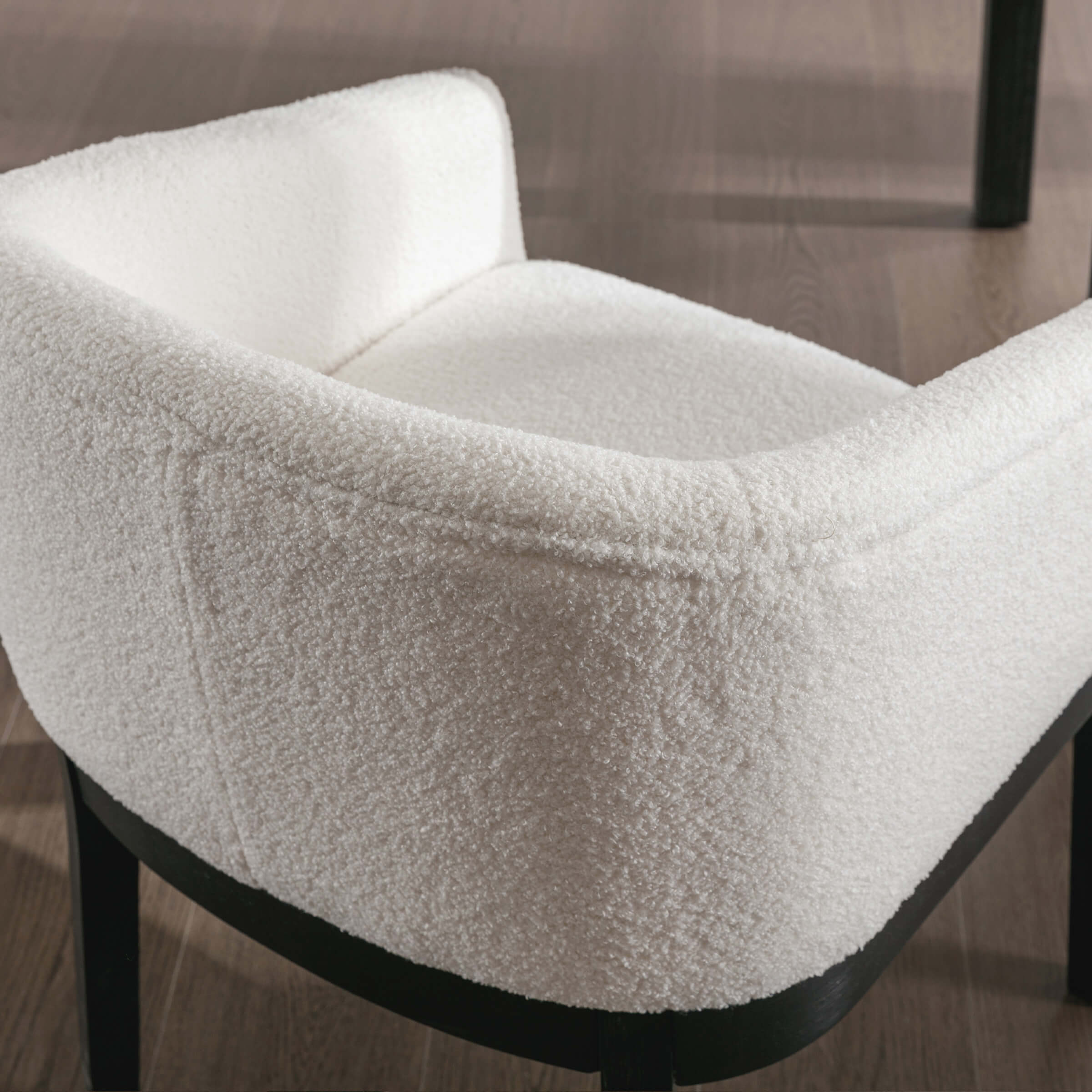 Beige chair side edge