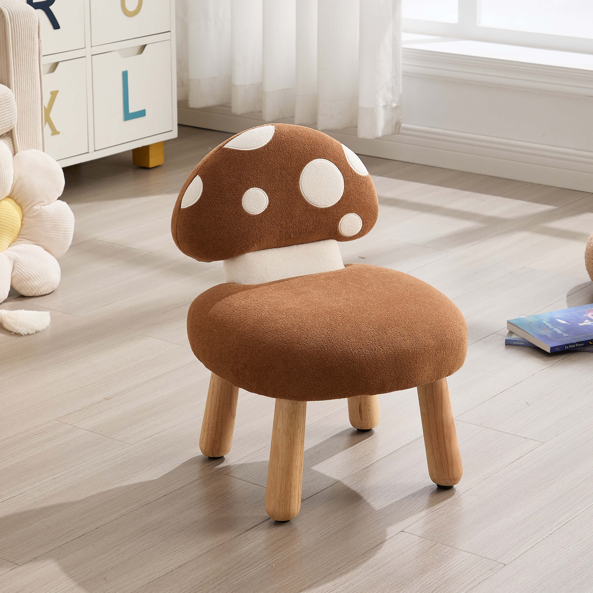 Soft Mushroom Shape Chenille Kids Chair - 4010KC