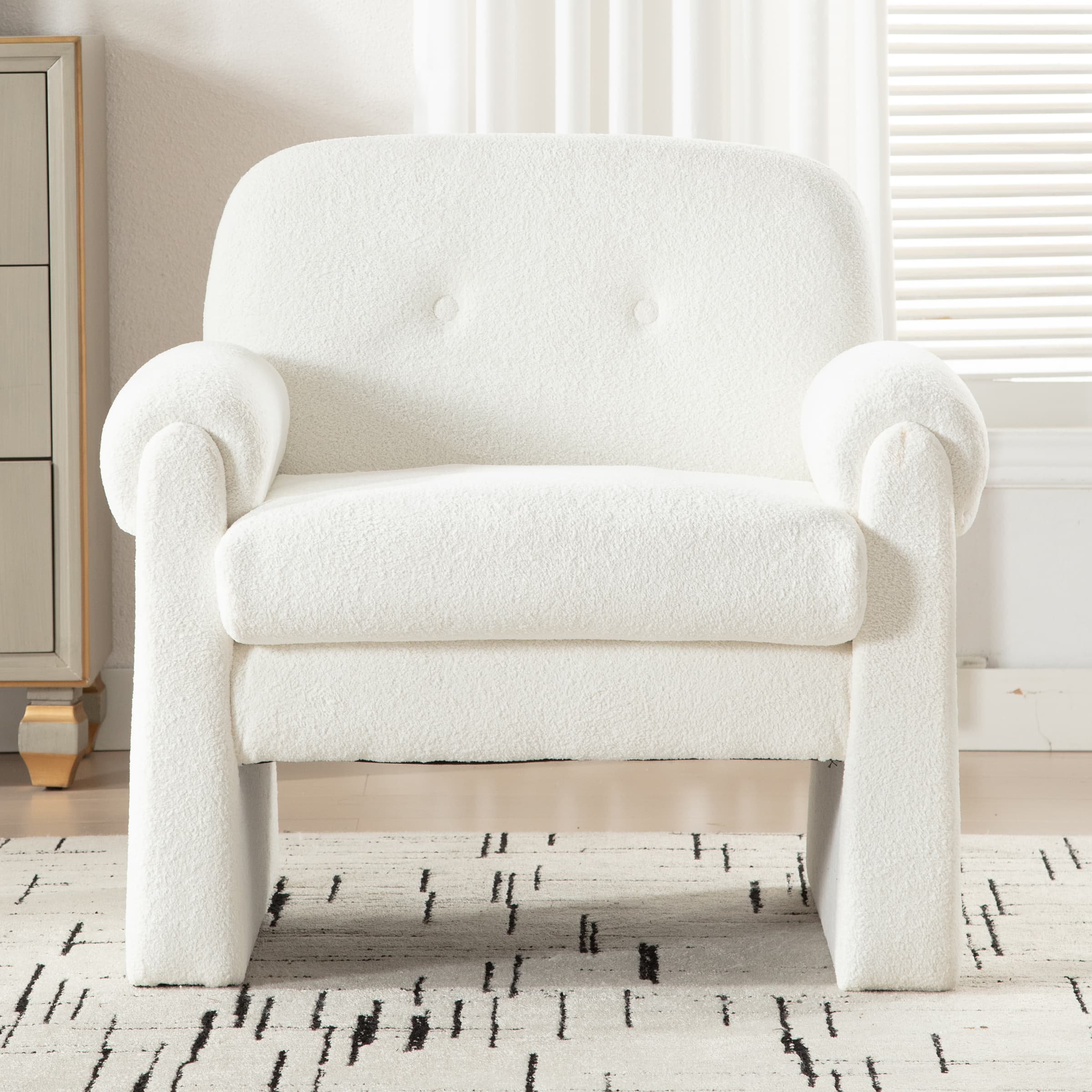 VESCASA 13" H Tufted Back Accent Chairs 1 PCS - 6552AC