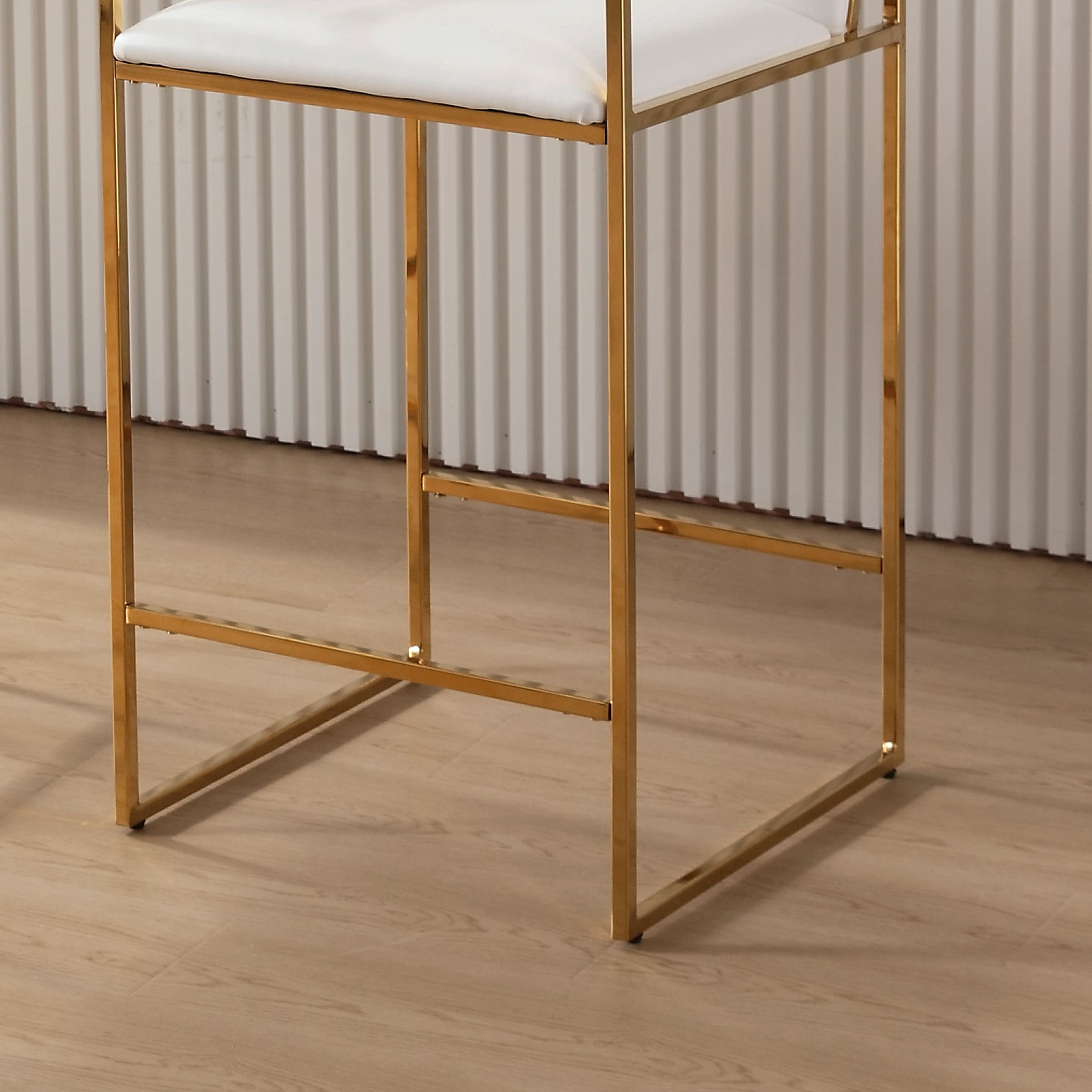 VESCASA 25.5"H Metal Legs Counter Stools Set of 2 - 22226CS