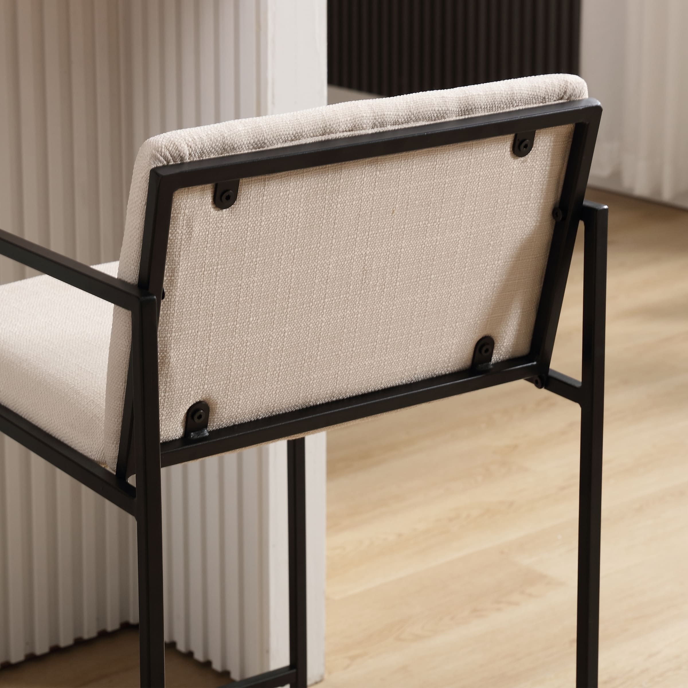 VESCASA 25.5"H Metal Legs Counter Stools Set of 2 - 22226CS