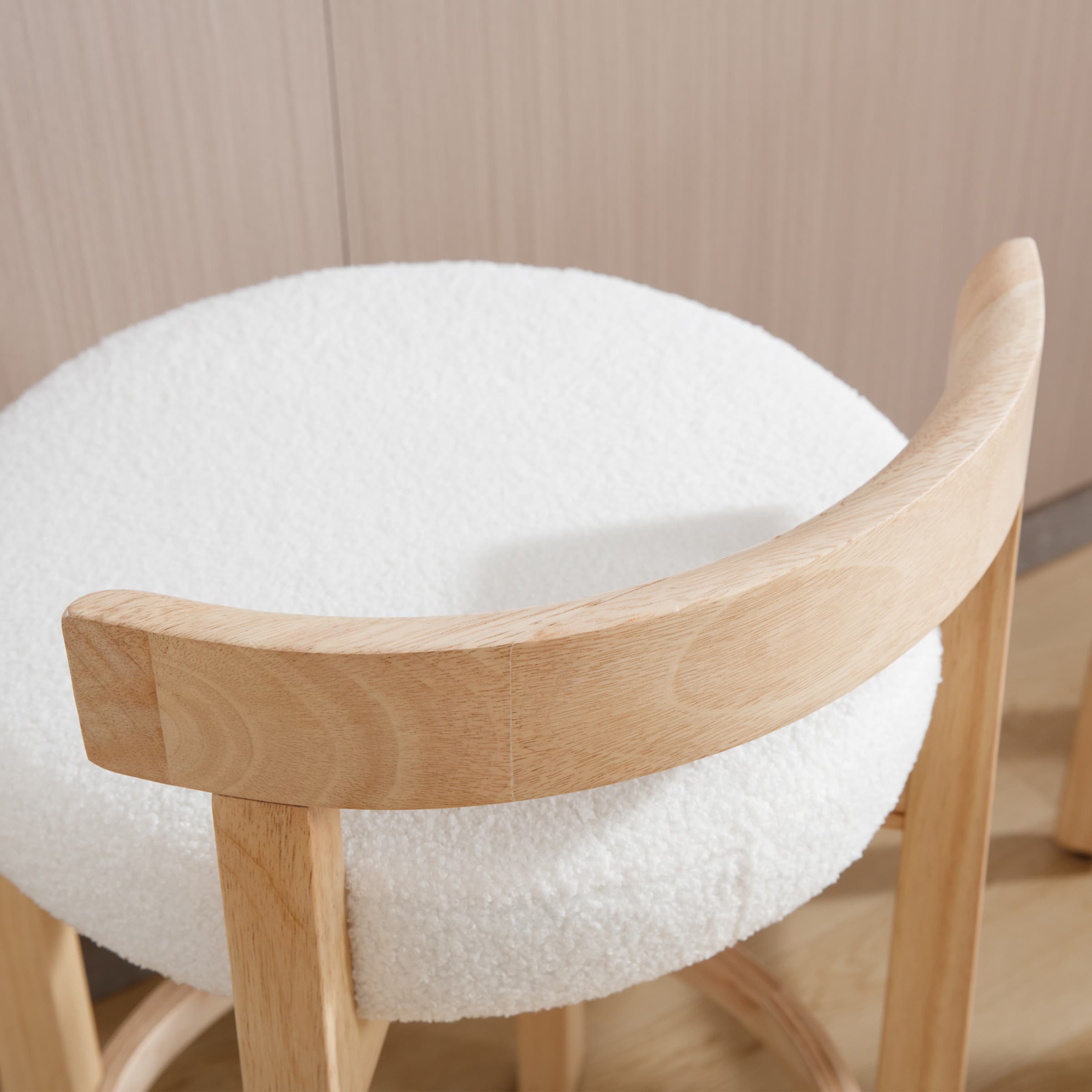 VESCASA 26.5"H Round Cushion Bar Stools Set of 2 - 5733CS