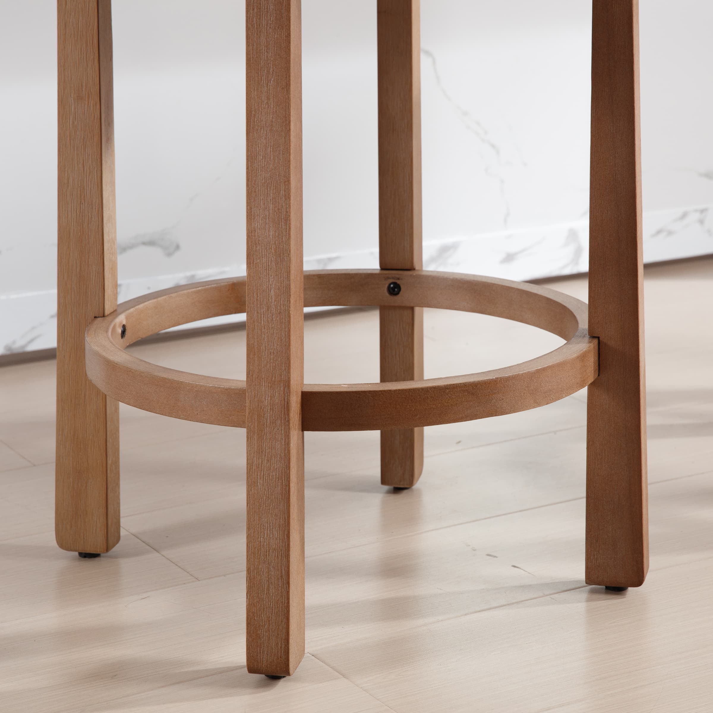 VESCASA 26.5"H Round Cushion Bar Stools Set of 2 - 5733CS