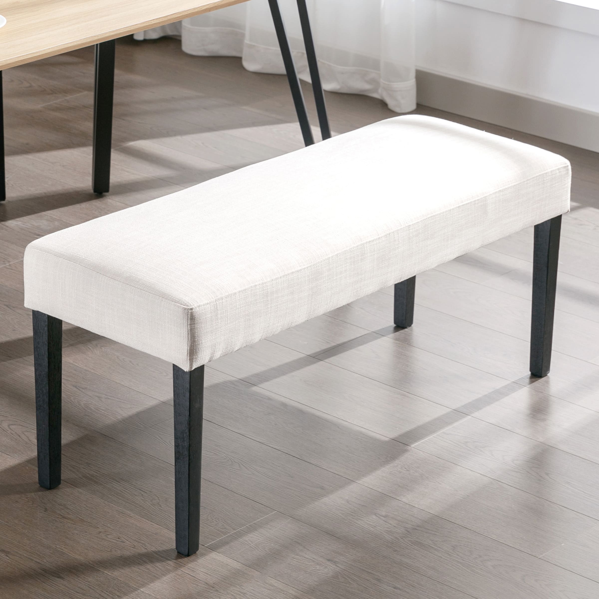 Bench with black legs
