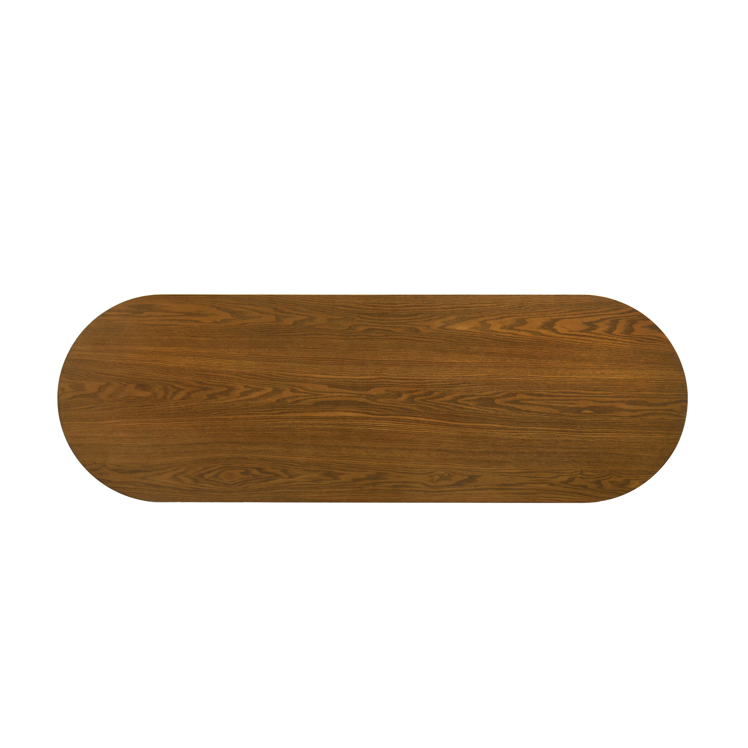 VESCASA 47.25"L Walnut Oval Solid Wood Dining Bench - 00066BH
