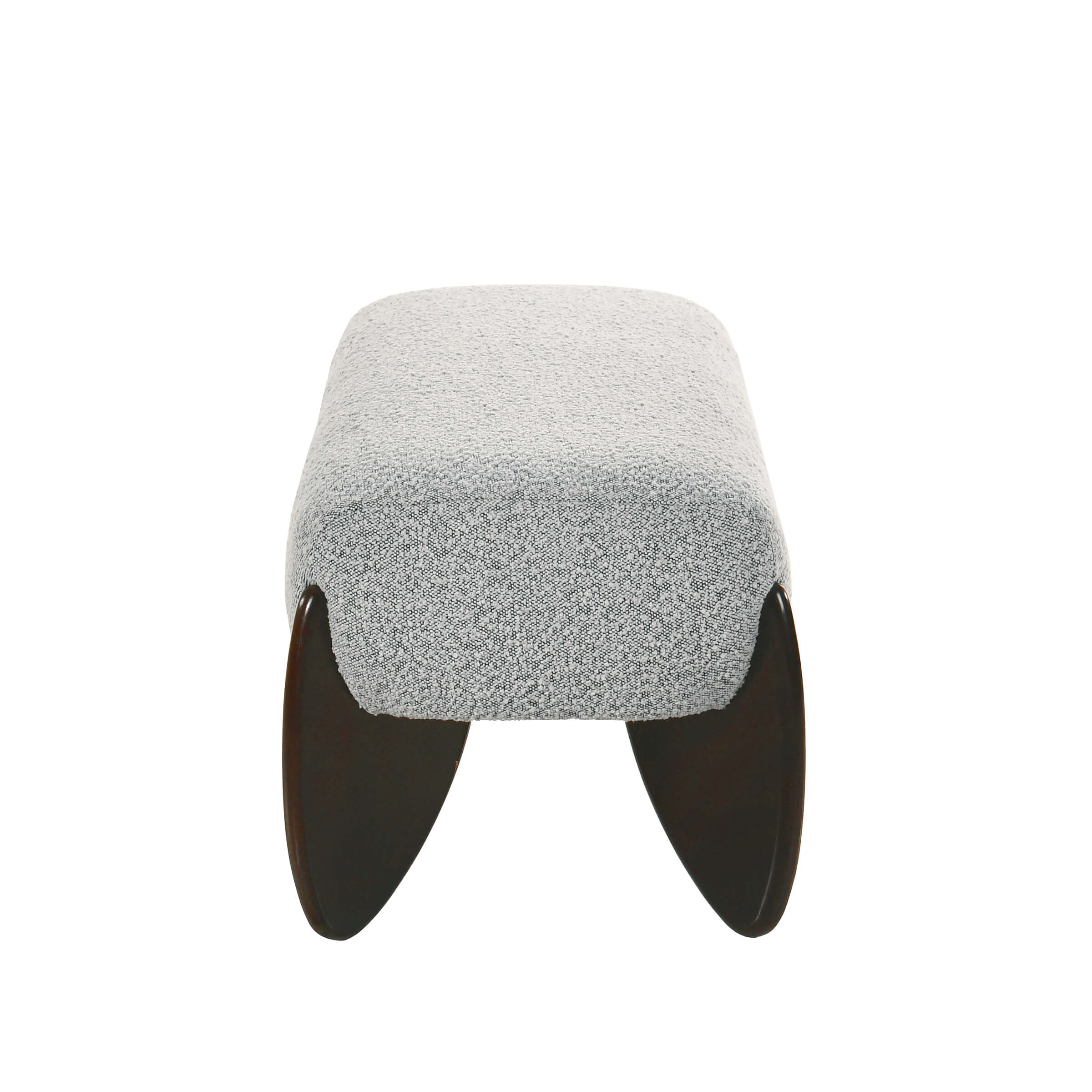 VESCASA 50"L Modern Gray Sherpa Upholstered Bench - 5520BH