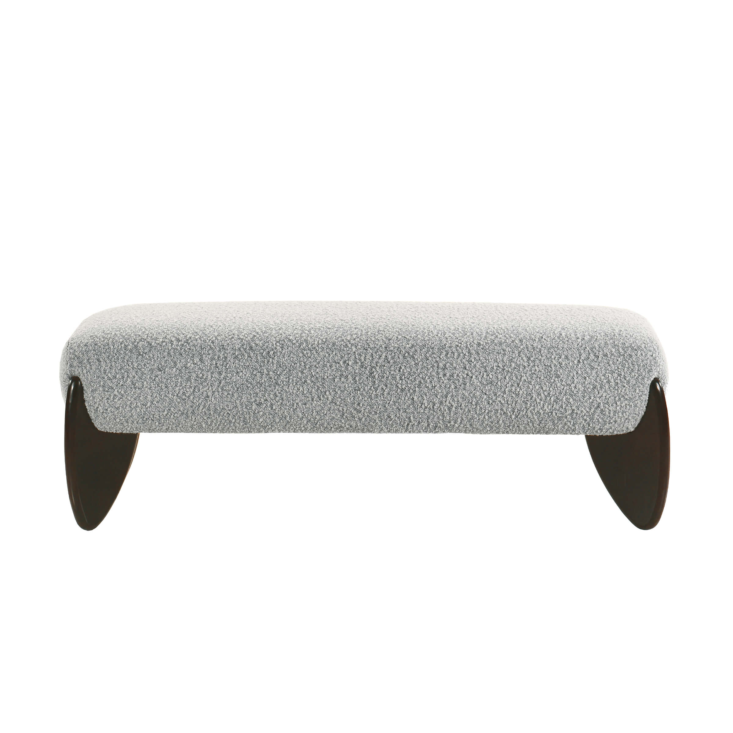 VESCASA 50"L Modern Gray Sherpa Upholstered Bench - 5520BH