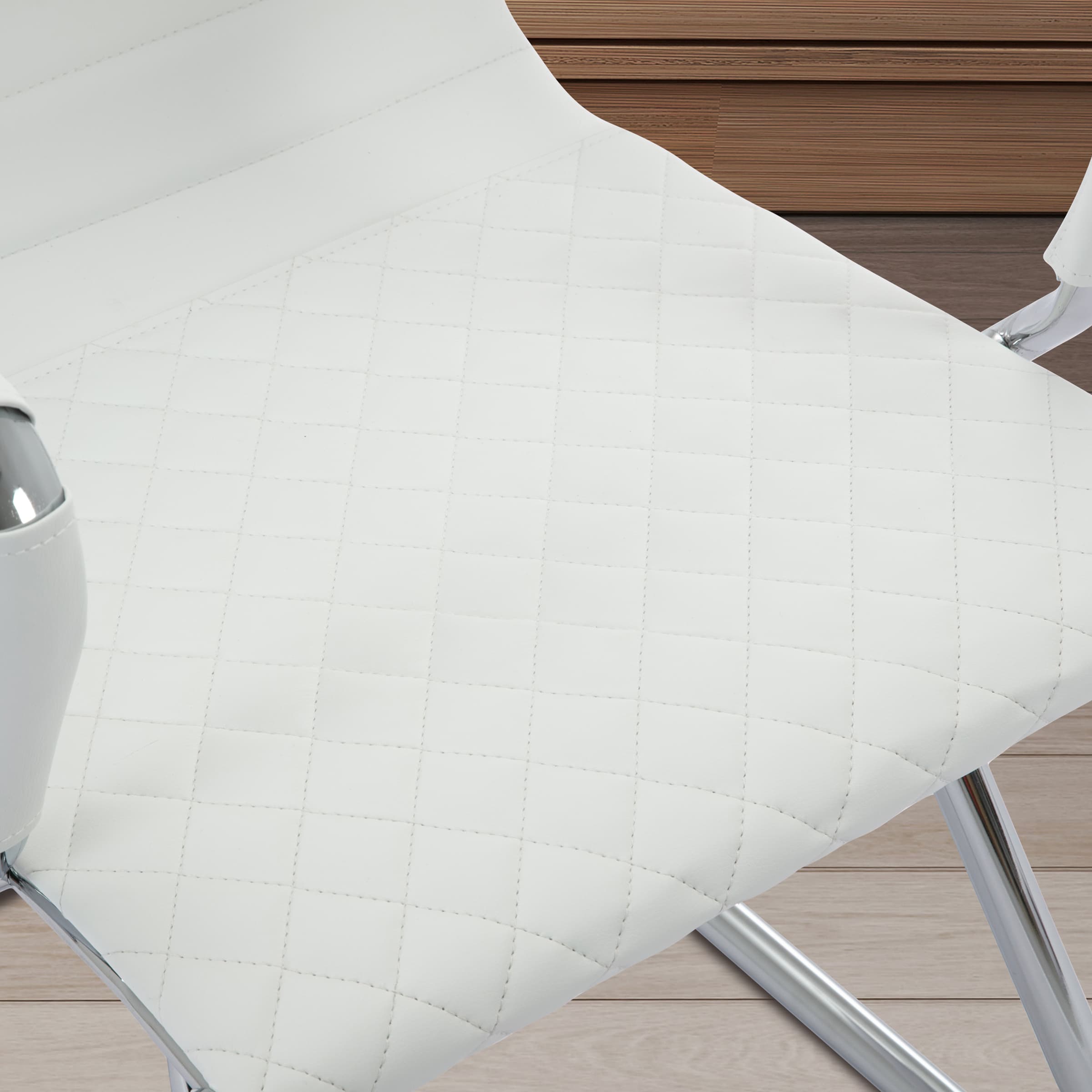 VESCASA Chrome Metal Base Office Guest Chairs with  Set of 2 - X302OC