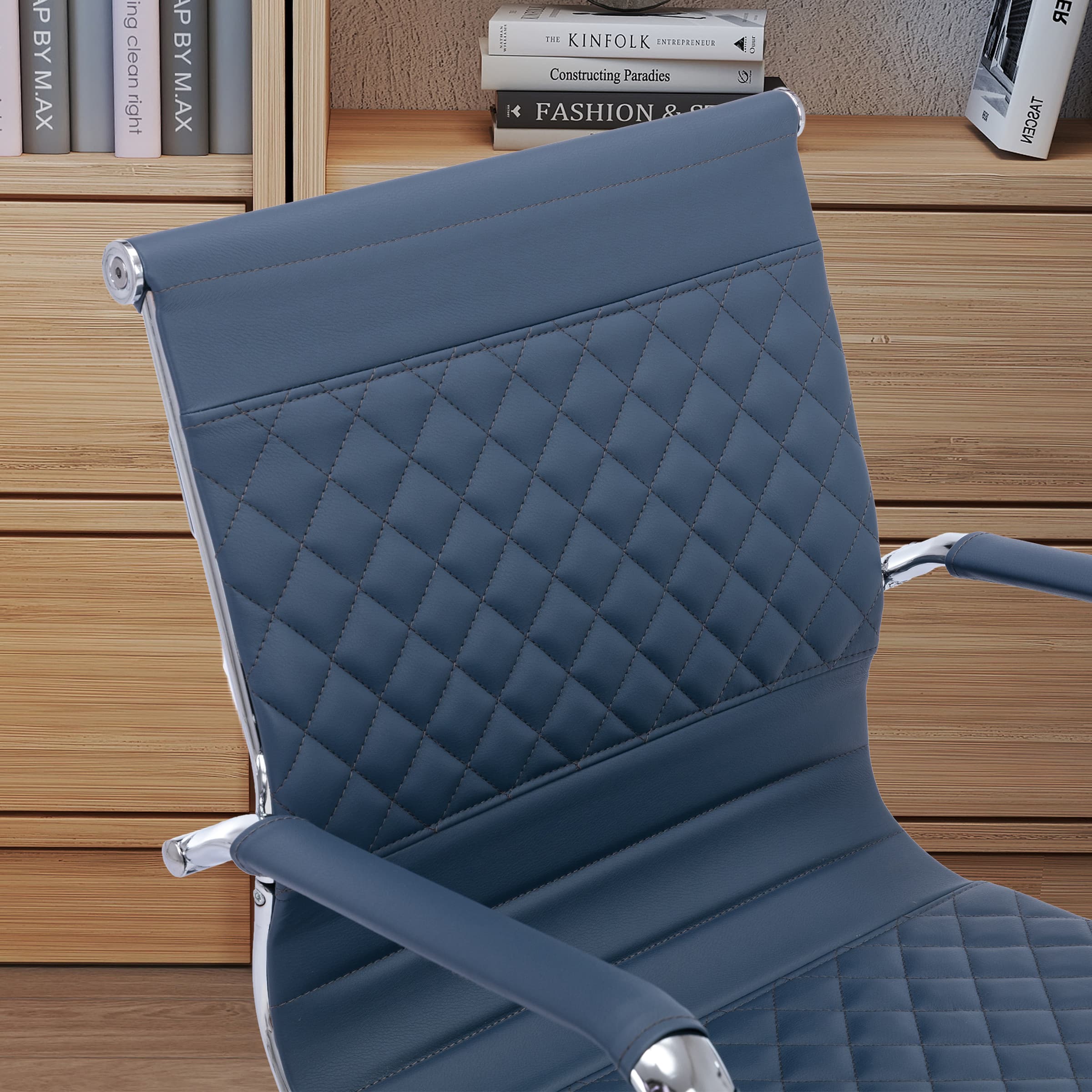 VESCASA Chrome Metal Base Office Guest Chairs with  Set of 2 - X302OC