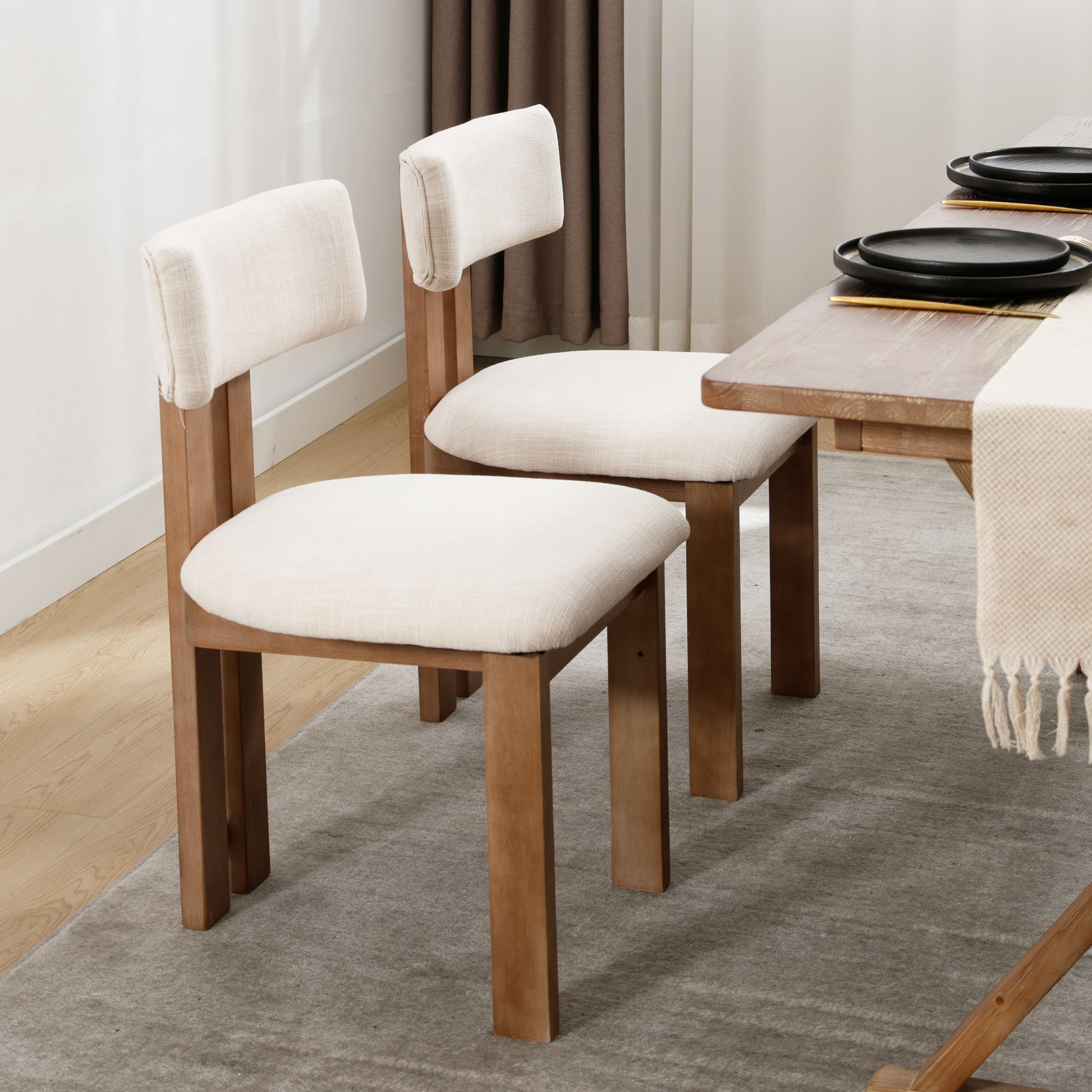 CIMOTA Curve Open Back Dining Chairs Set of 2 - 1936DC