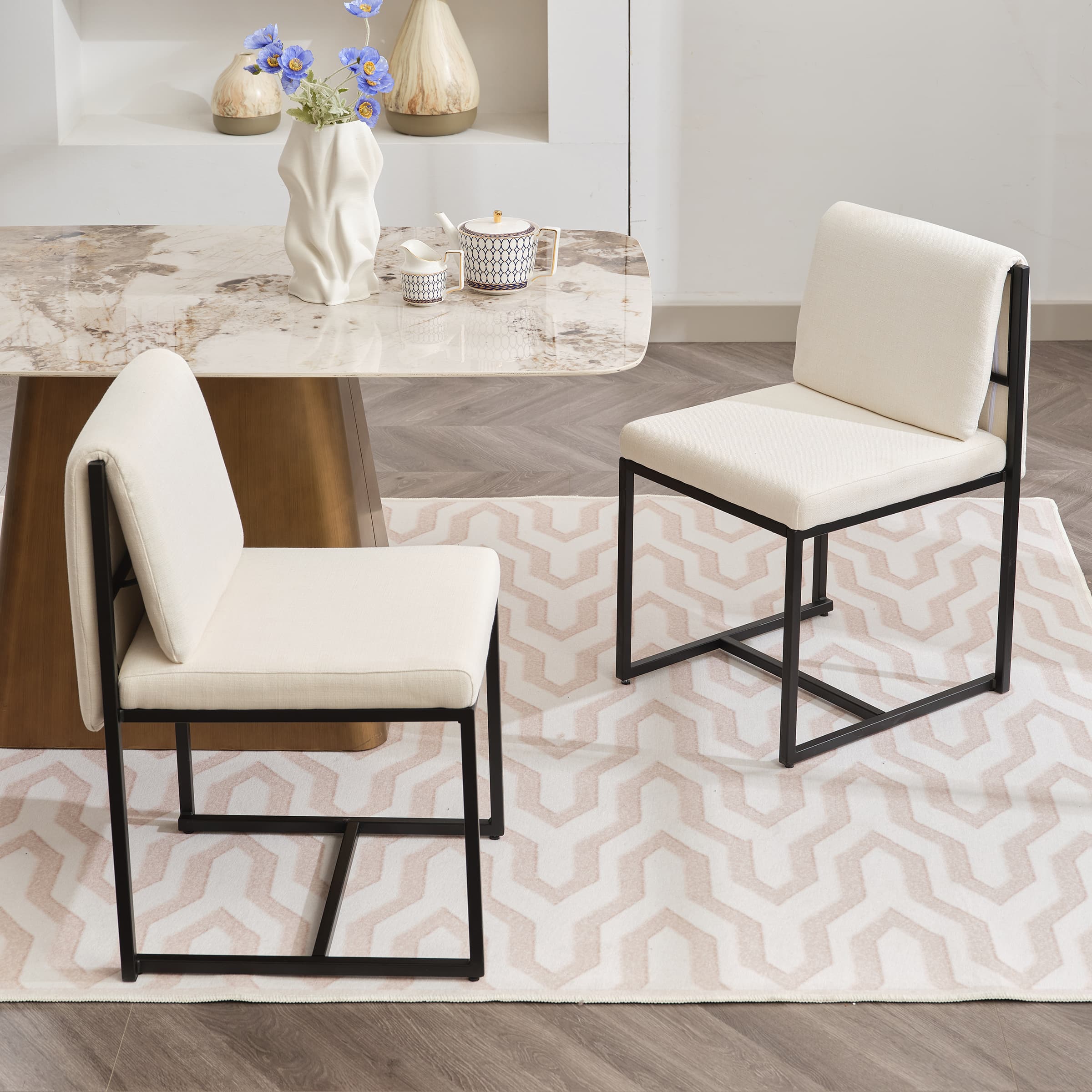 VESCASA Cushion Back Dining Chairs Set of 2 - 23111DC