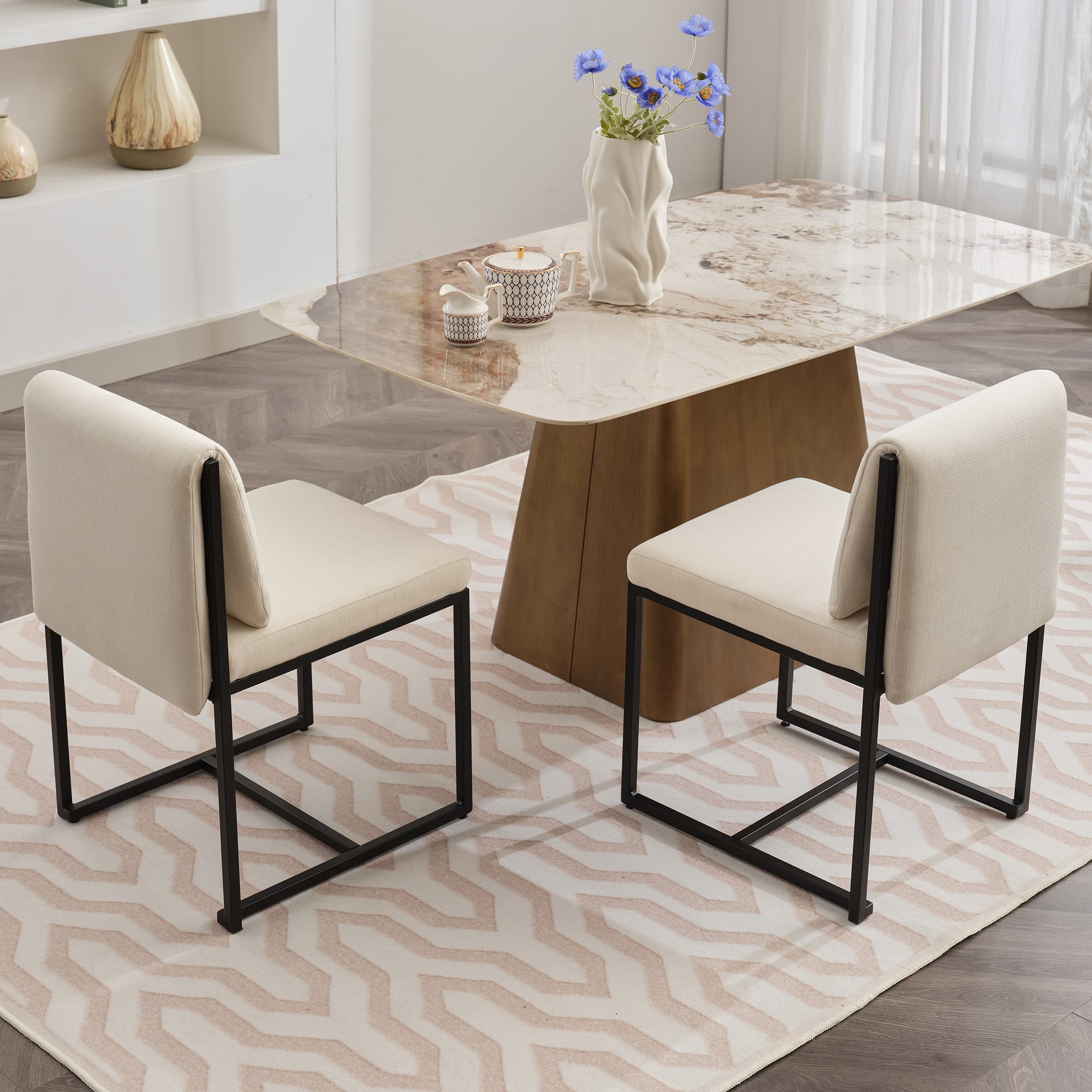 VESCASA Cushion Back Dining Chairs Set of 2 - 23111DC