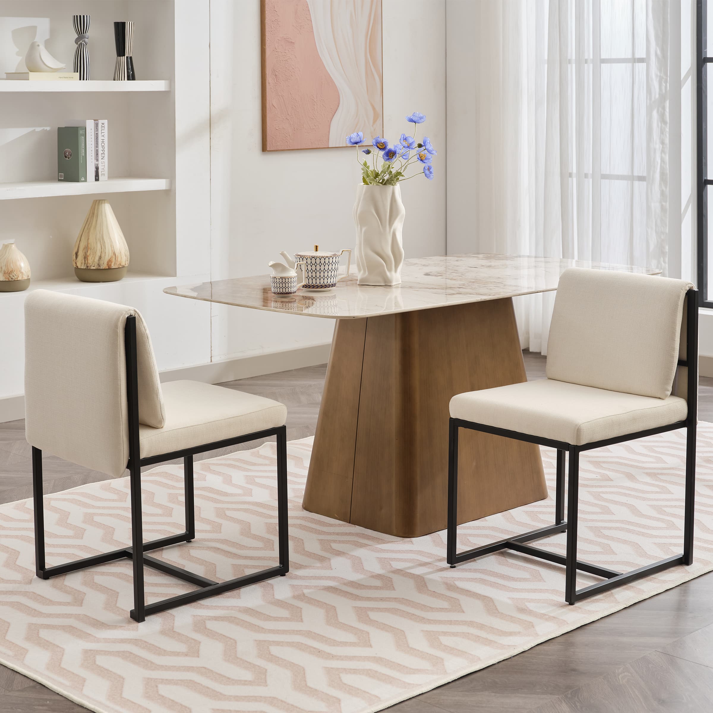 VESCASA Cushion Back Dining Chairs Set of 2 - 23111DC