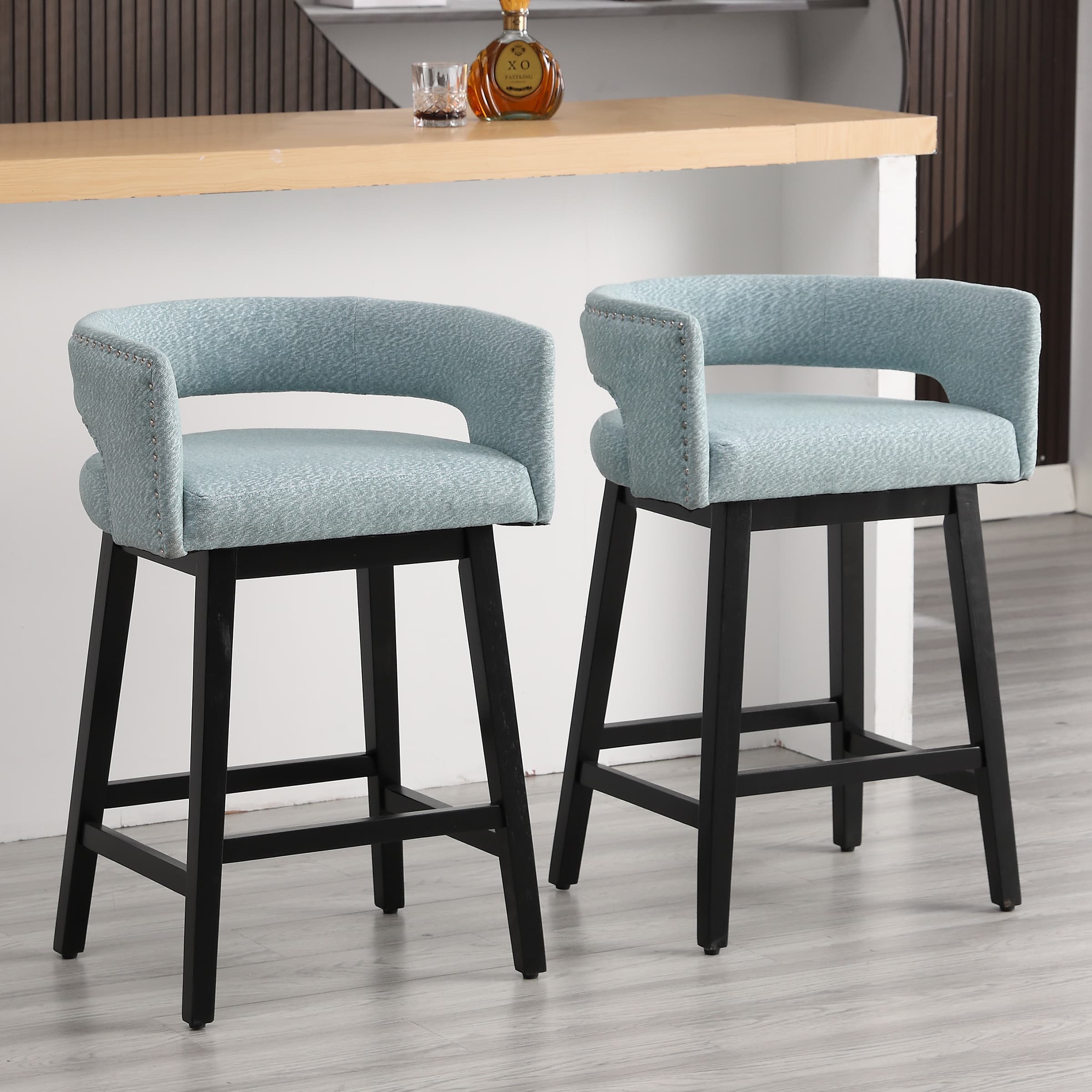 VESCASA 26"H Hollow Back Bar Stools Set of 2 - 5497CS