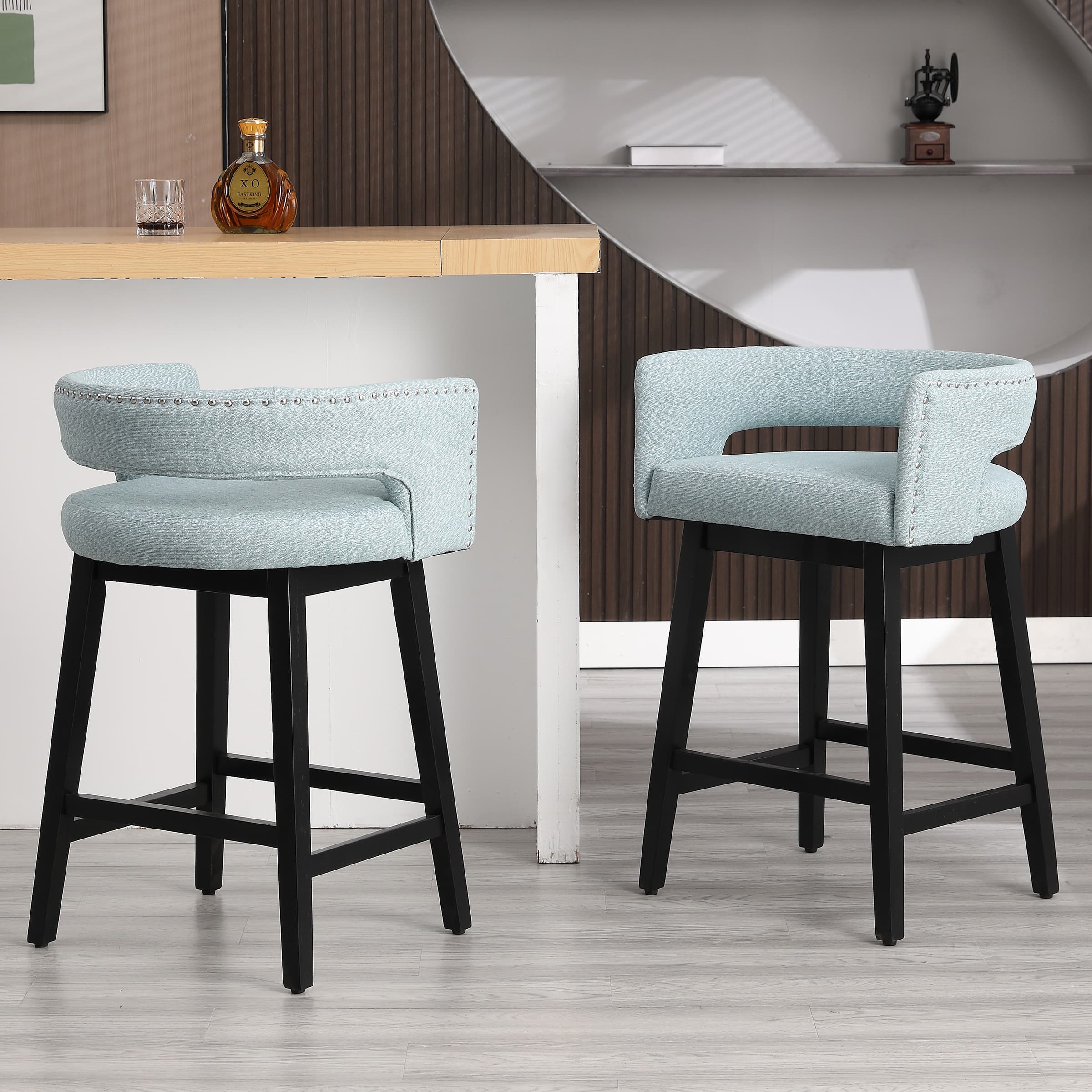 VESCASA 26"H Hollow Back Bar Stools Set of 2 - 5497CS