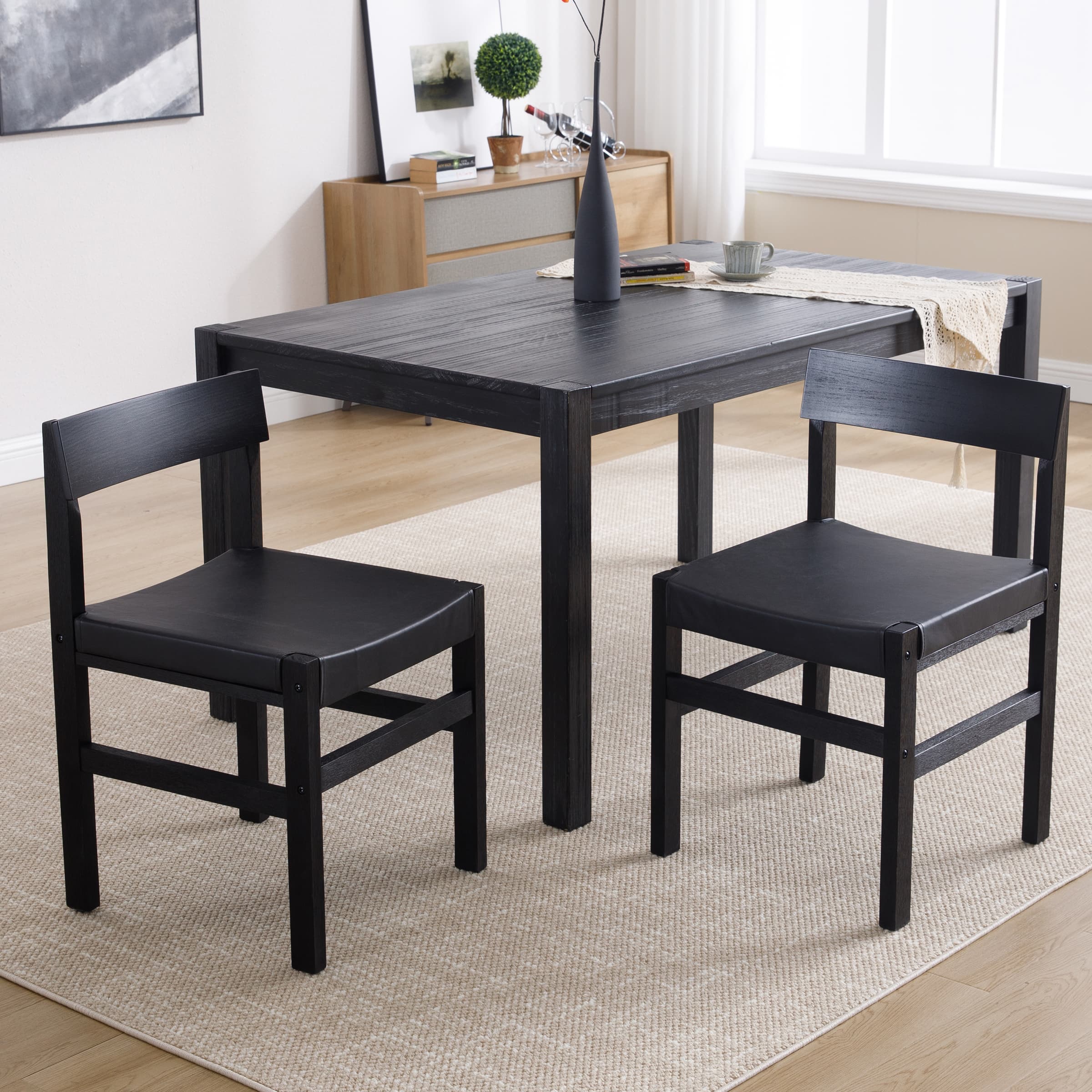 VESCASA Leather Upholstered Dining Chairs Set of 2 - 6110DC