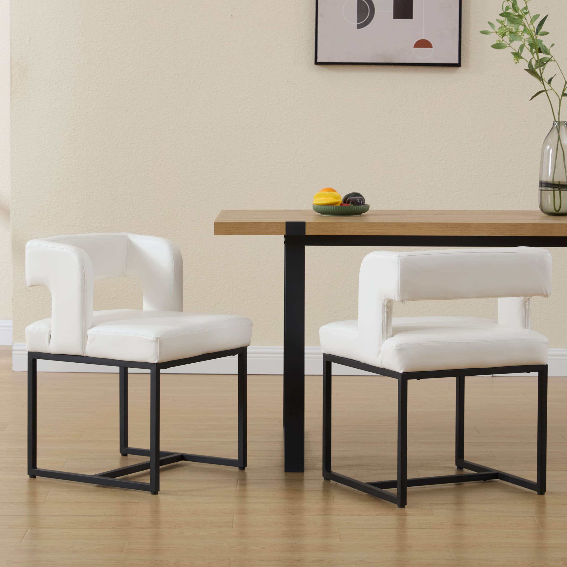 ZH4YOU Low Back Dining Chairs Set of 2 - 31017DC