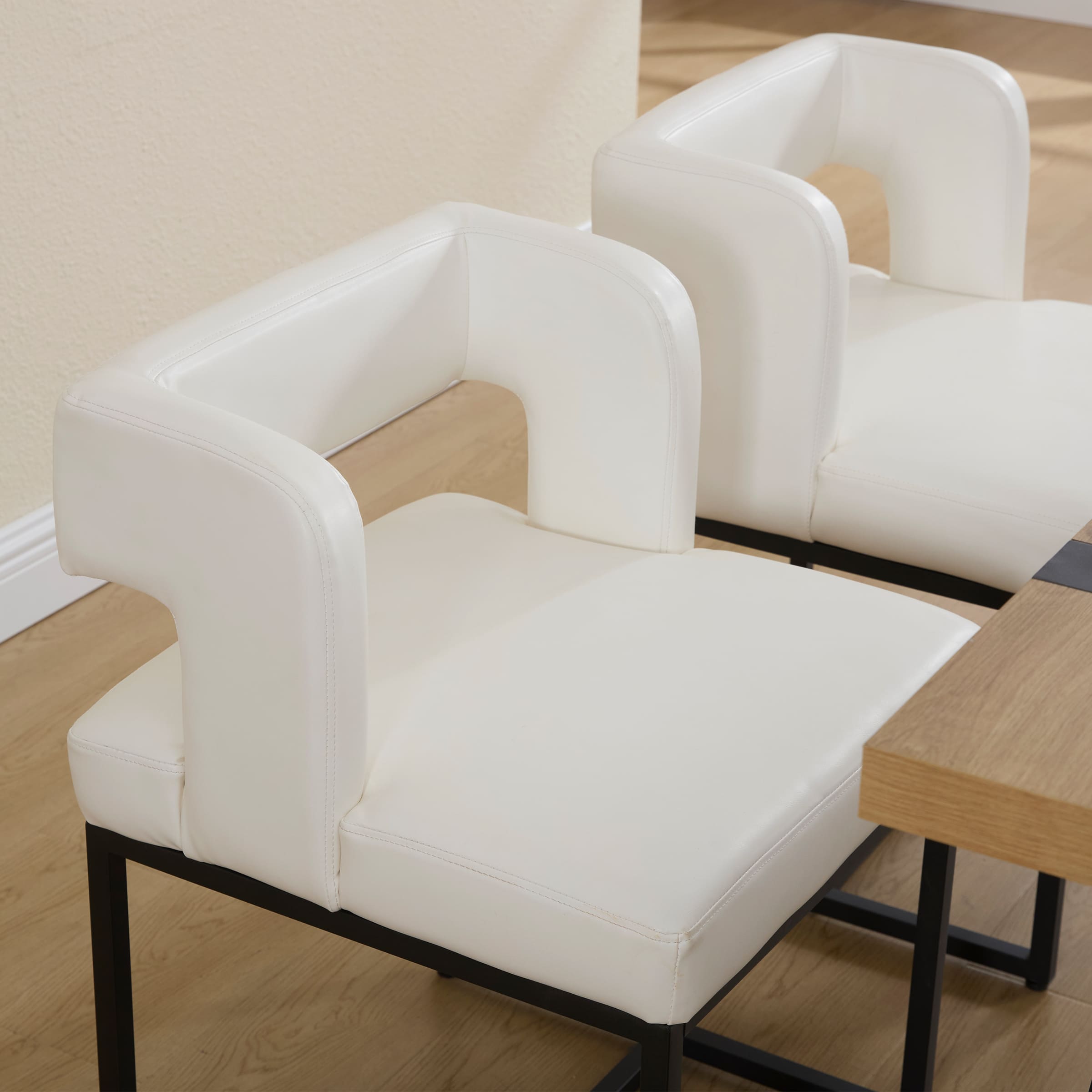 ZH4YOU Low Back Dining Chairs Set of 2 - 31017DC