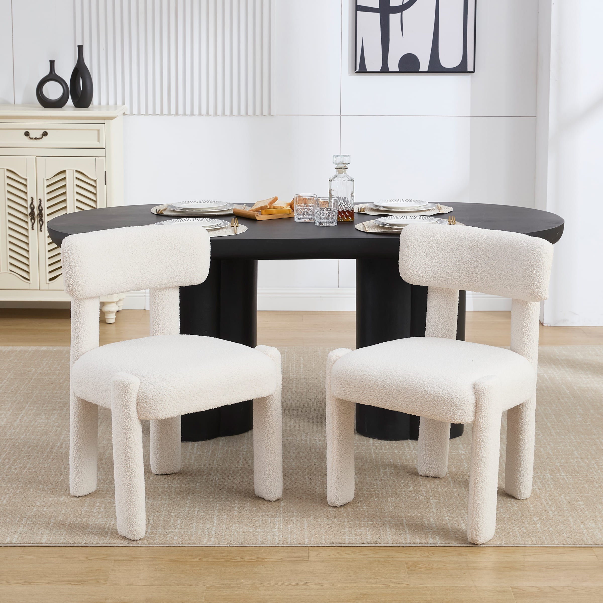 VESCASA Modern Armless Dining Chairs Set of 2 - 3159DC