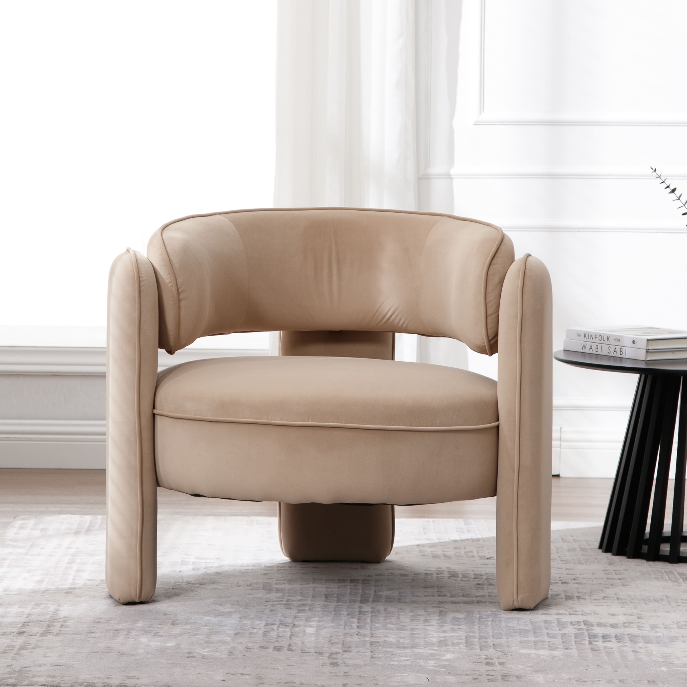 VESCASA Modern Barrel Accent Chair 1 PCS - 6414AC