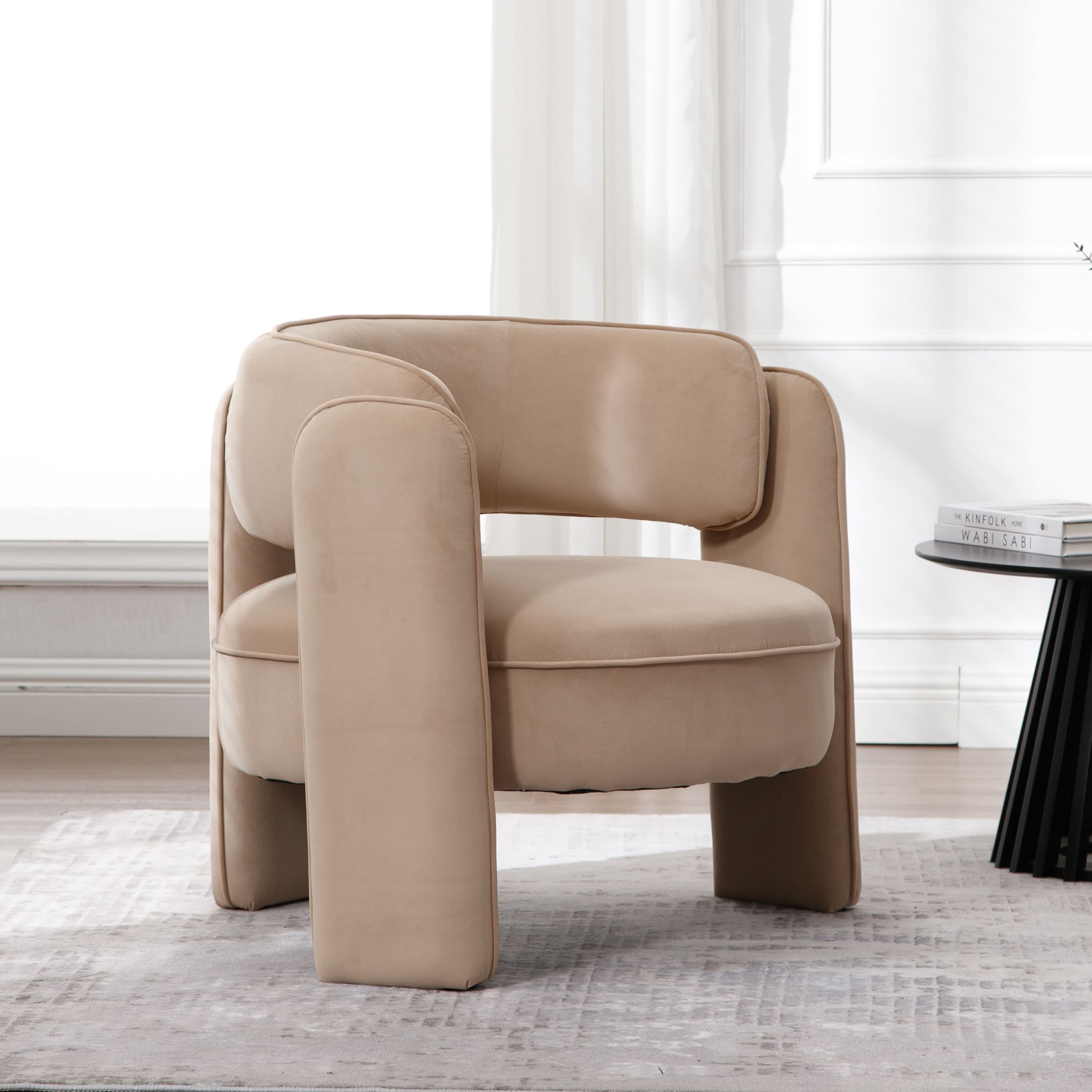 VESCASA Modern Barrel Accent Chair 1 PCS - 6414AC
