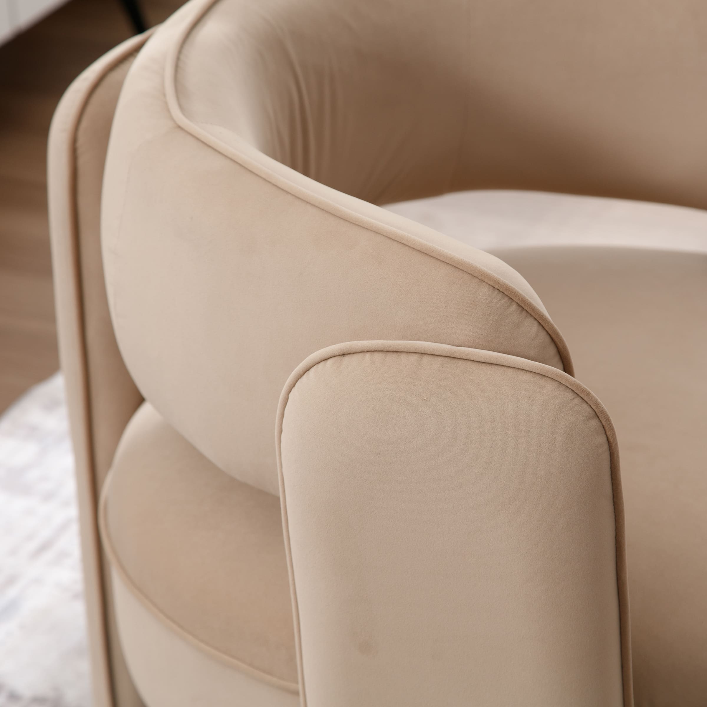 VESCASA Modern Barrel Accent Chair 1 PCS - 6414AC