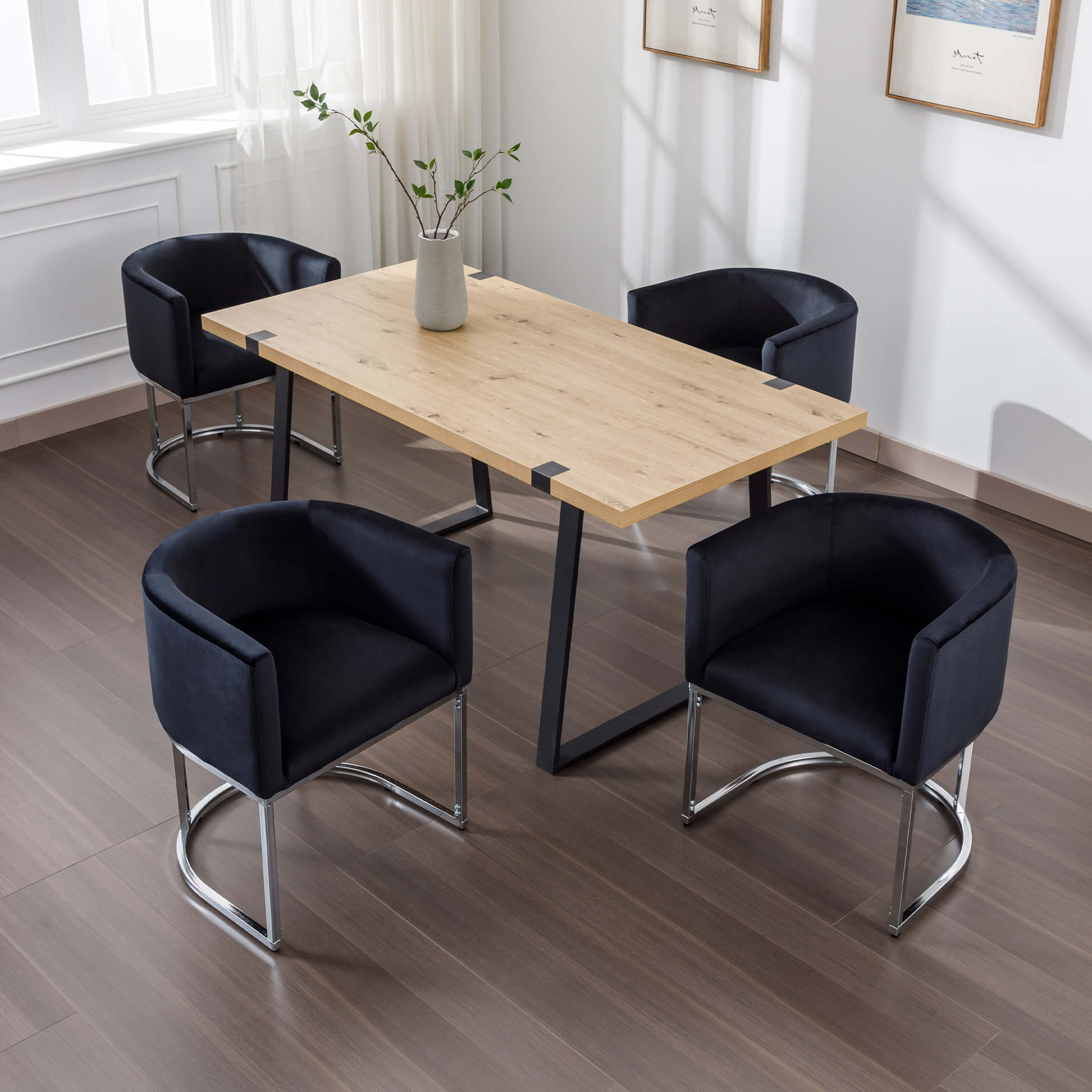 VESCASA Barrel Back Upholstered Dining Chair 1PCS - 1869DC