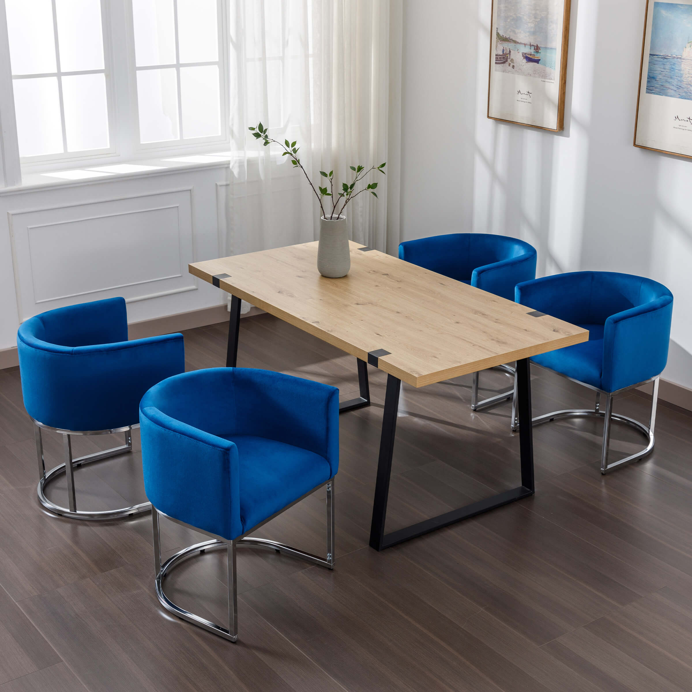 VESCASA Barrel Back Upholstered Dining Chair 1PCS - 1869DC