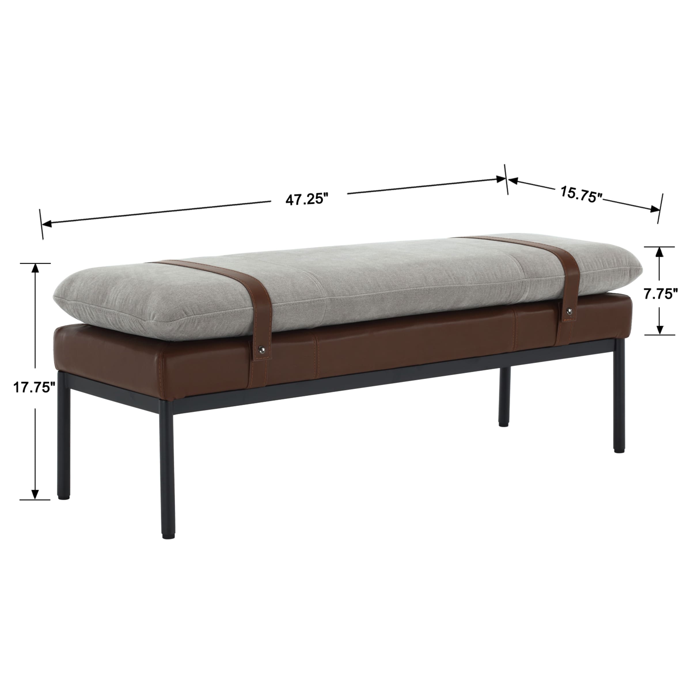 VESCASA Modern Rectangle Entryway Bench - 1200BH