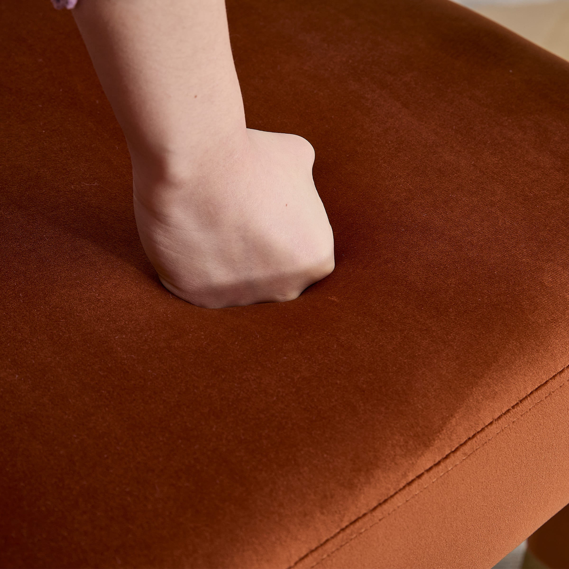 Close-up of seat fabric