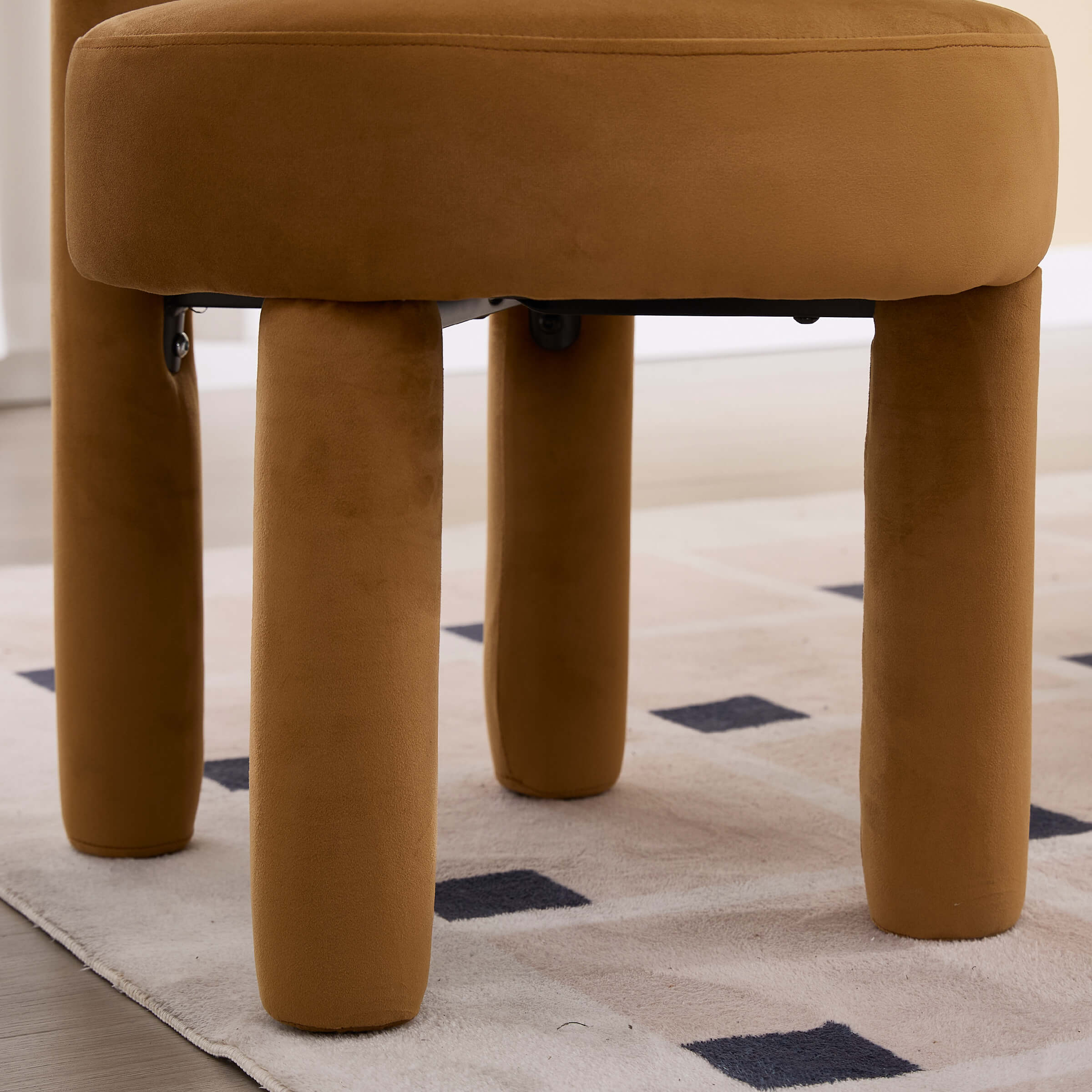 Underside of chair showing legs