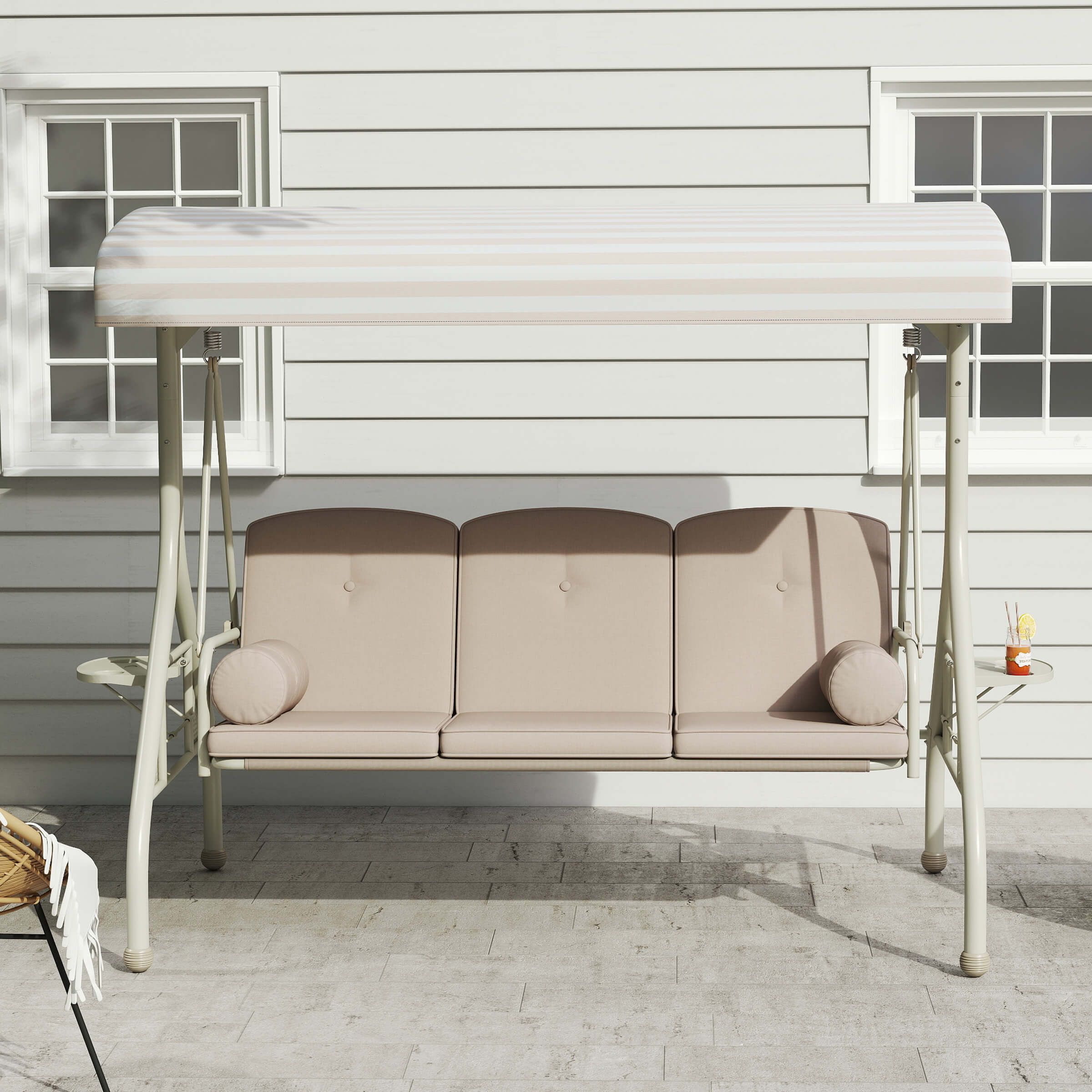 VESCASA Outside Backyard 2 in 1 Patio Swings Bed - X099HS