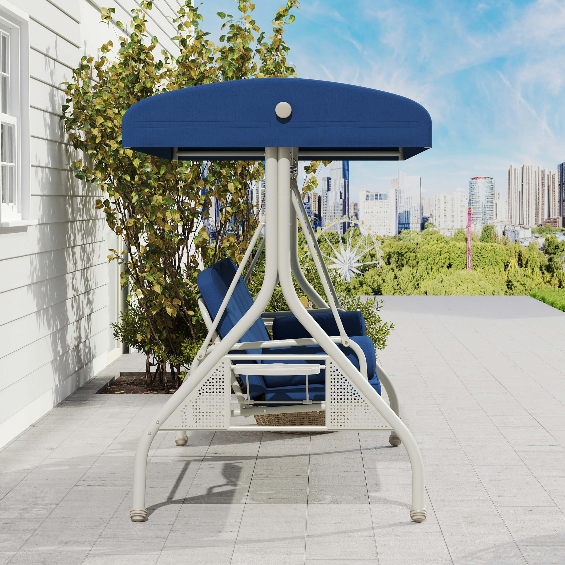 VESCASA Outside Backyard 2 in 1 Patio Swings Bed - X099HS