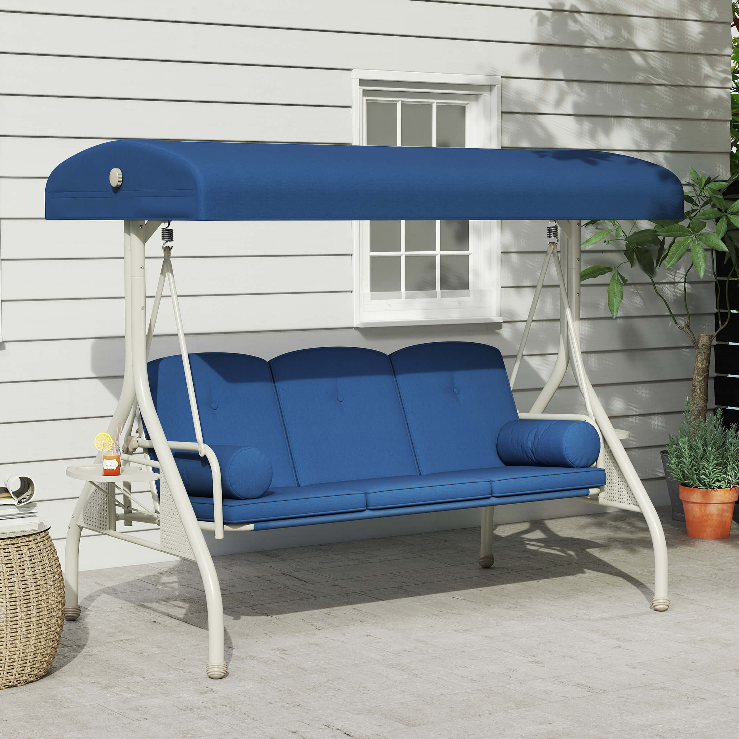 VESCASA Outside Backyard 2 in 1 Patio Swings Bed - X099HS