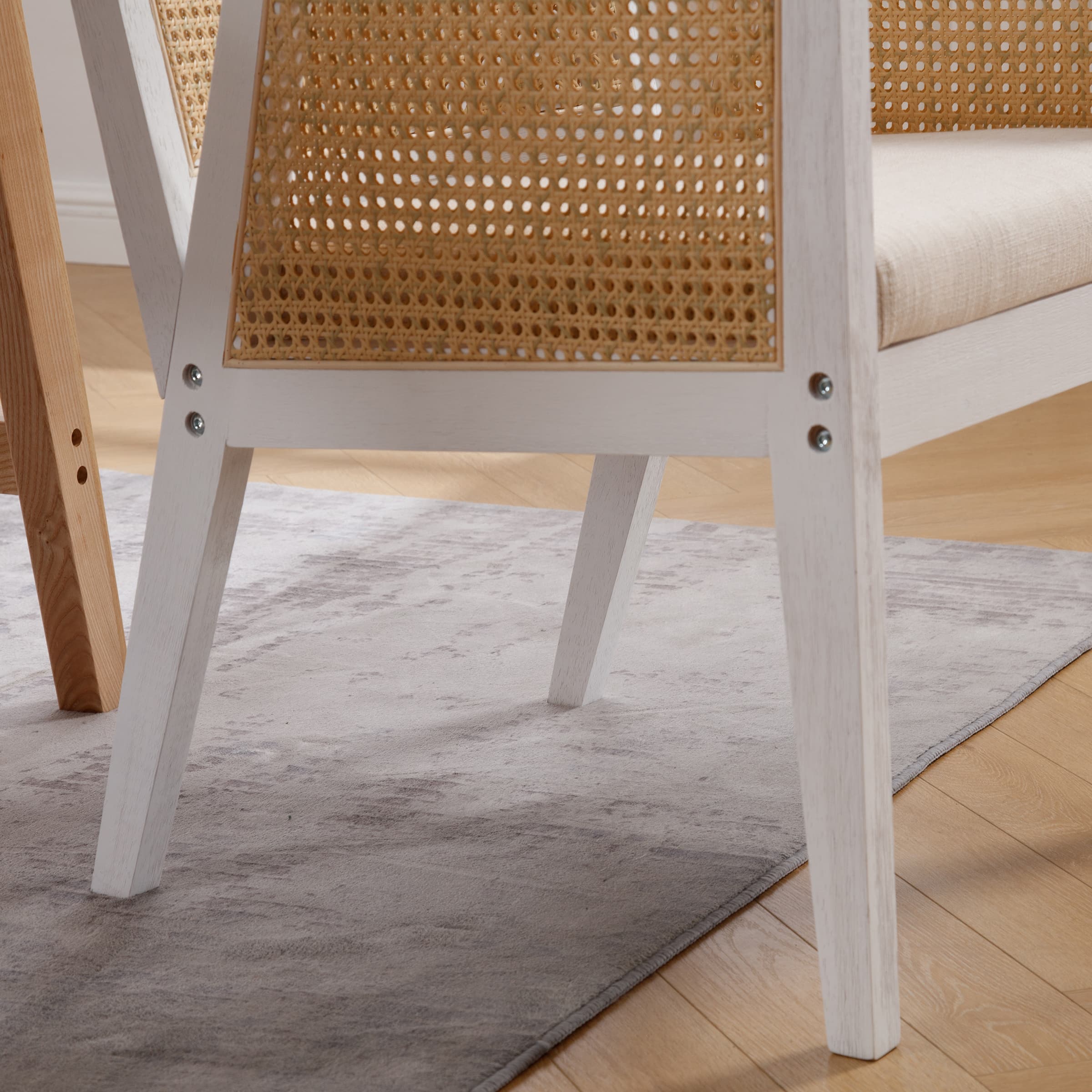 VESCASA Rattan Back Dining Chairs Set of 2 - 10020DC