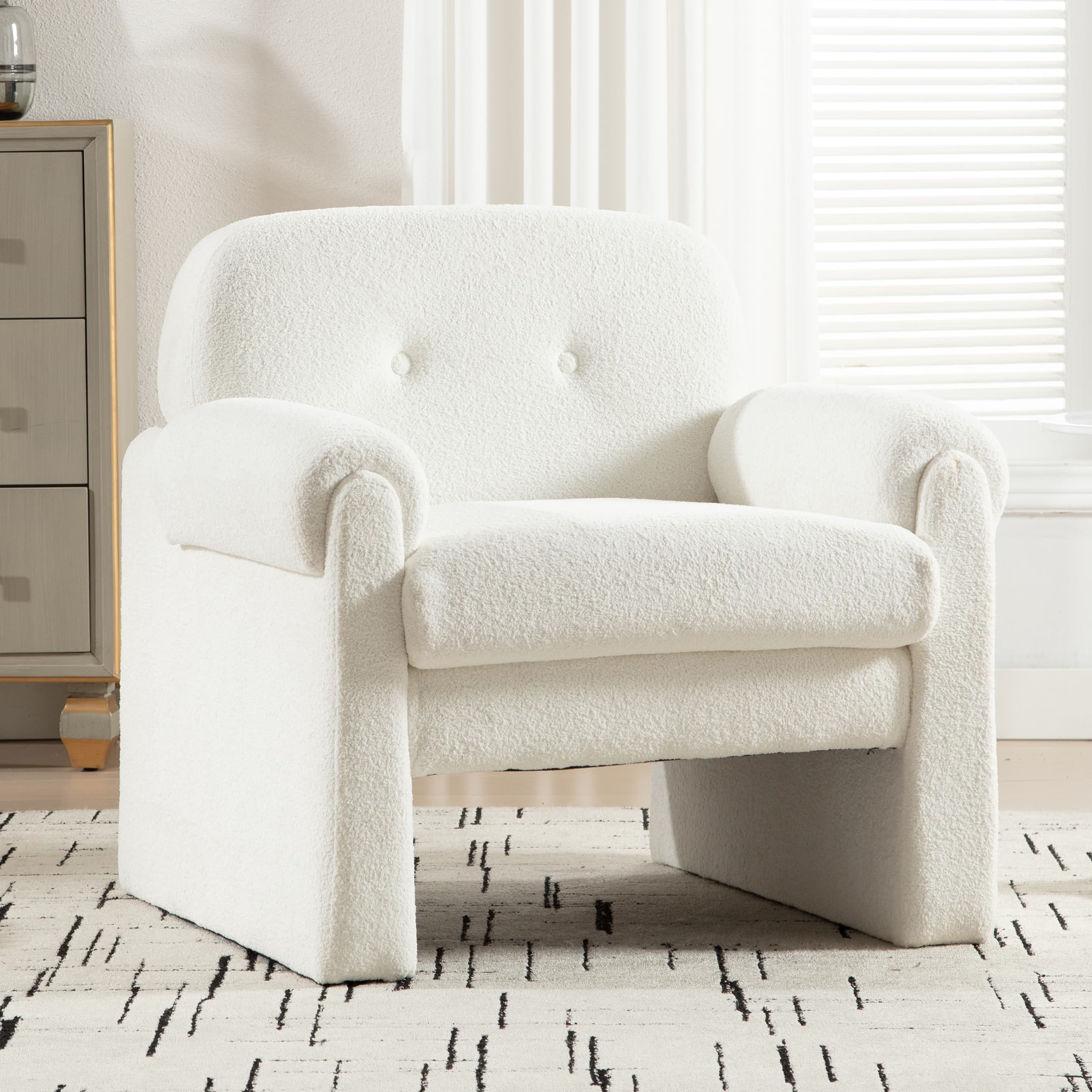 VESCASA 13" H Tufted Back Accent Chairs 1 PCS - 6552AC